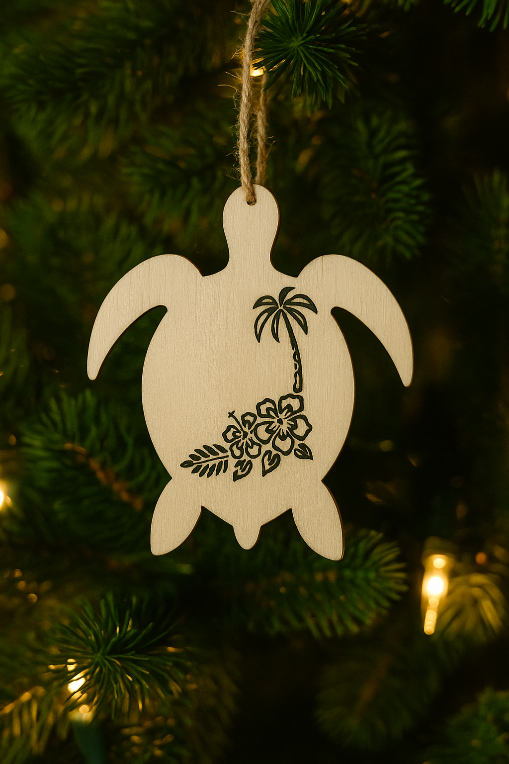Sea Turtle/Honu Custom Engraved Ornament