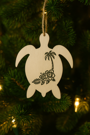 Sea Turtle/Honu Custom Engraved Ornament