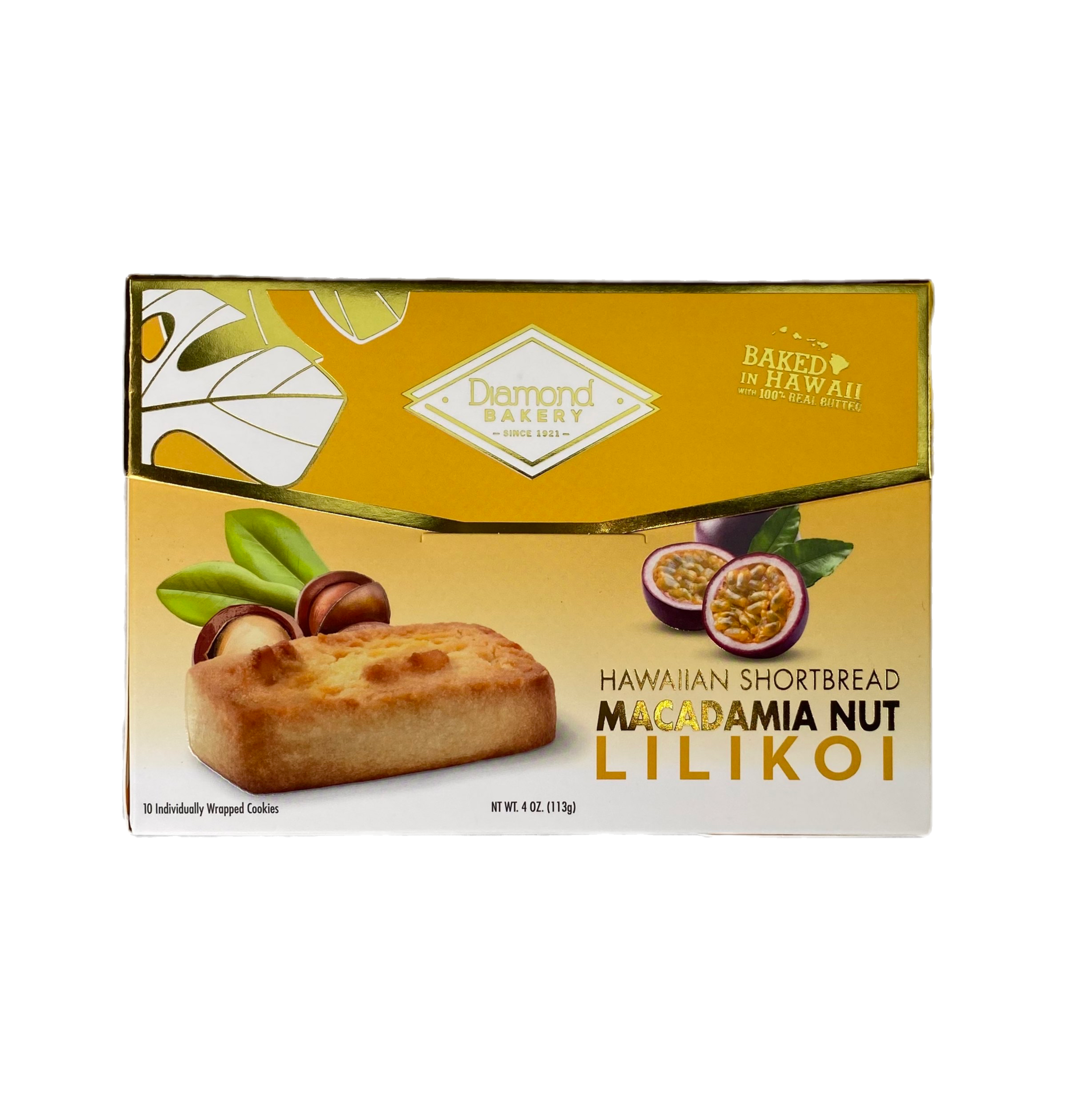 Diamond Bakery Hawaii Shortbread Macadamia Nut Lilikoi 4oz