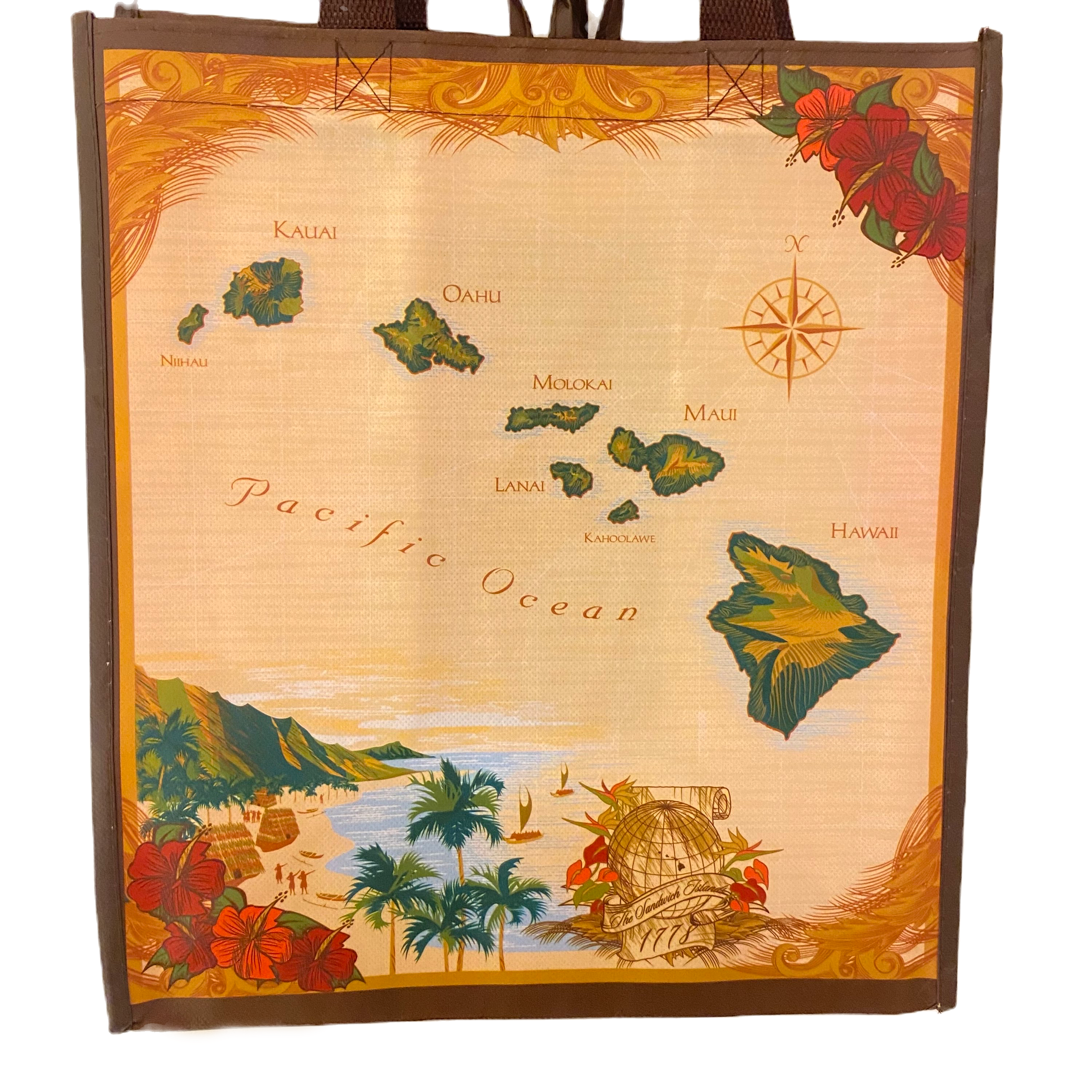 Hawaiian Island Pacific Ocean Tote Bag