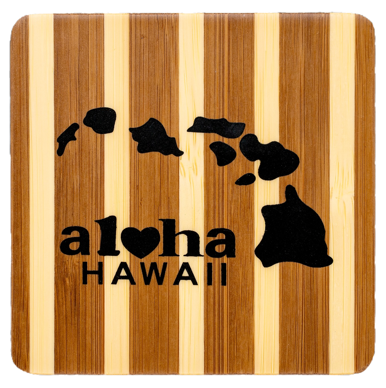 Hawaiian Islands Bamboo Coaster