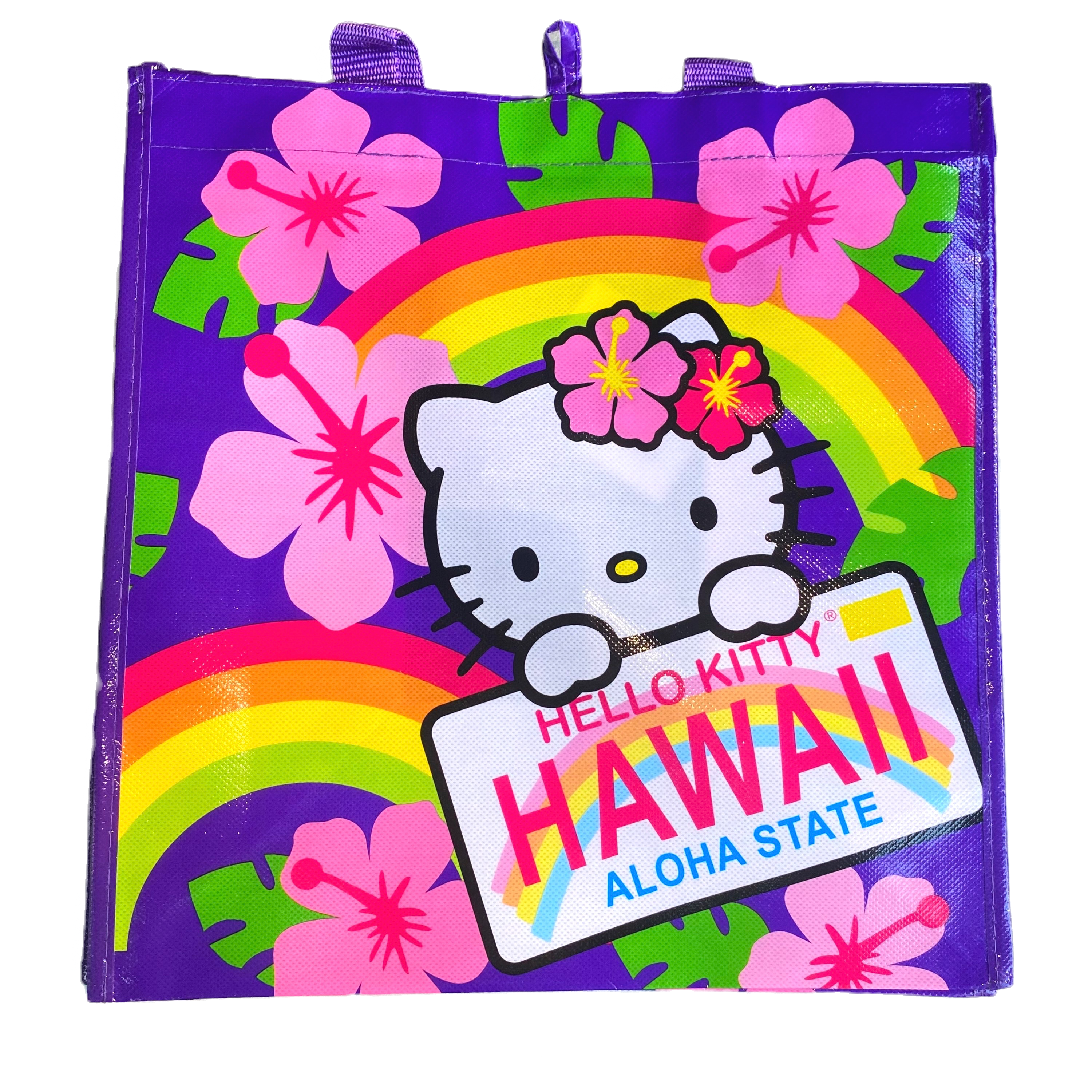 Hello Kitty Hawaii Aloha State License Plate Tote Bag