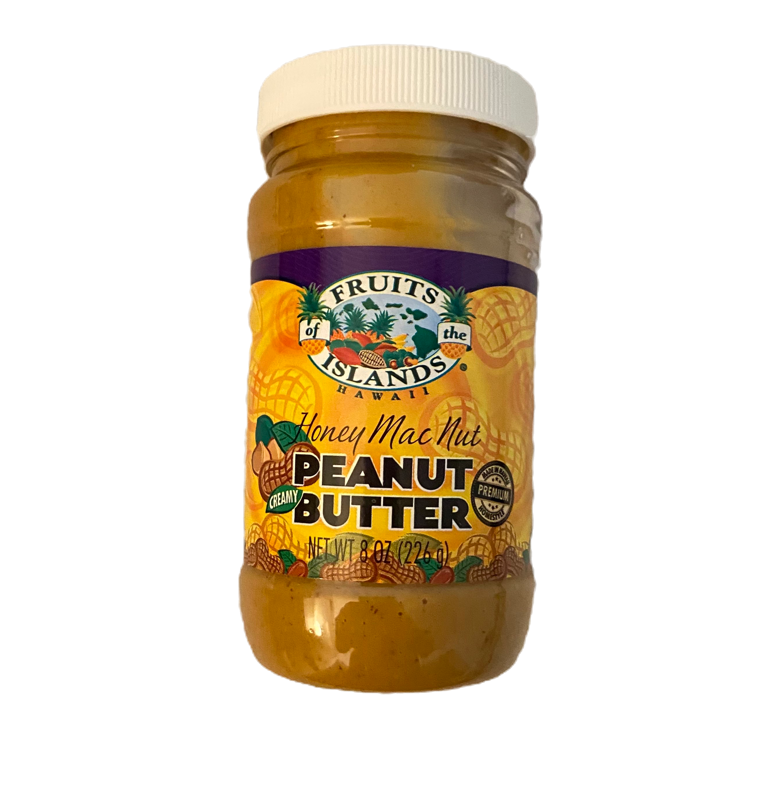 Fruits of the Islands Honey Mac Nut Peanut Butter 8oz