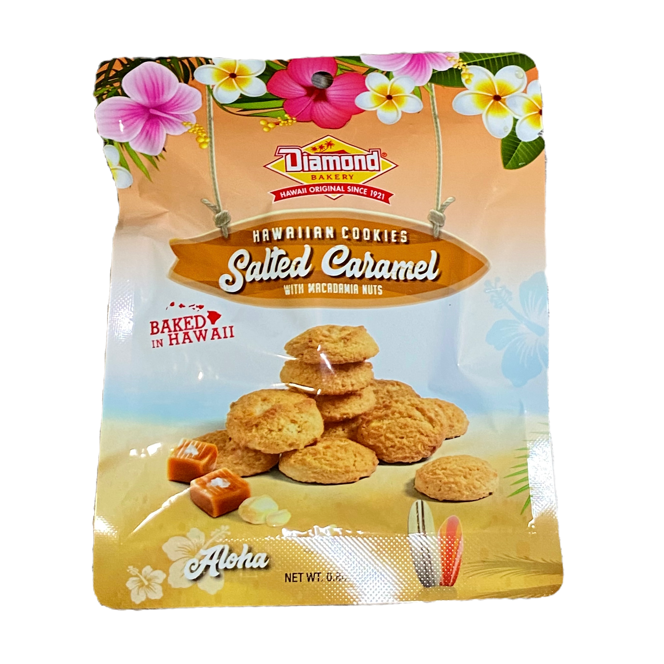 Diamond Bakery Hawaii Salted Caramel Cookies w/Macadamias Snack Size .8oz