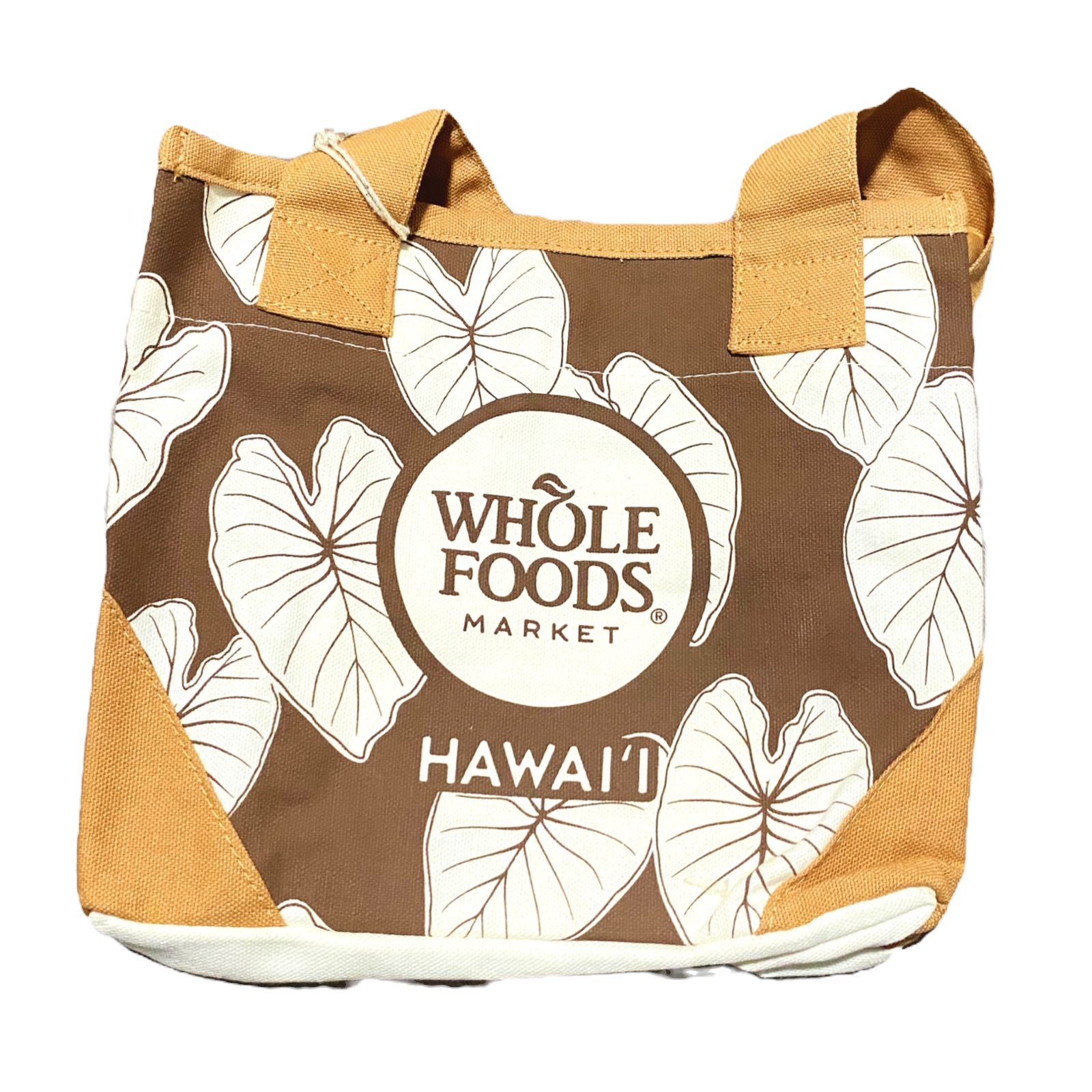 Whole Food Hawaii Mini Kalo/Taro Brown Leaf Tote