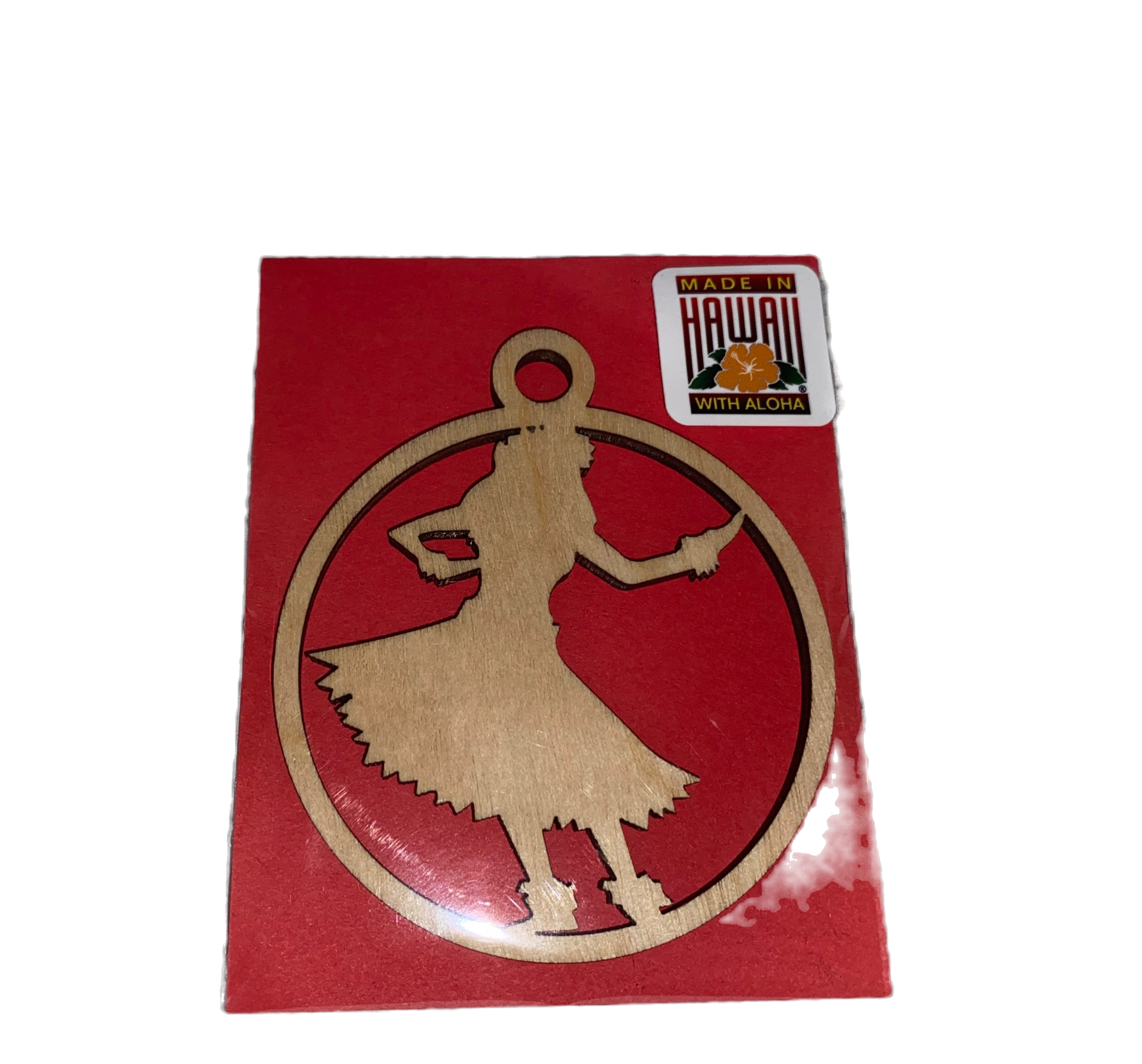 Hawaii Hula Girl Wood Ornament