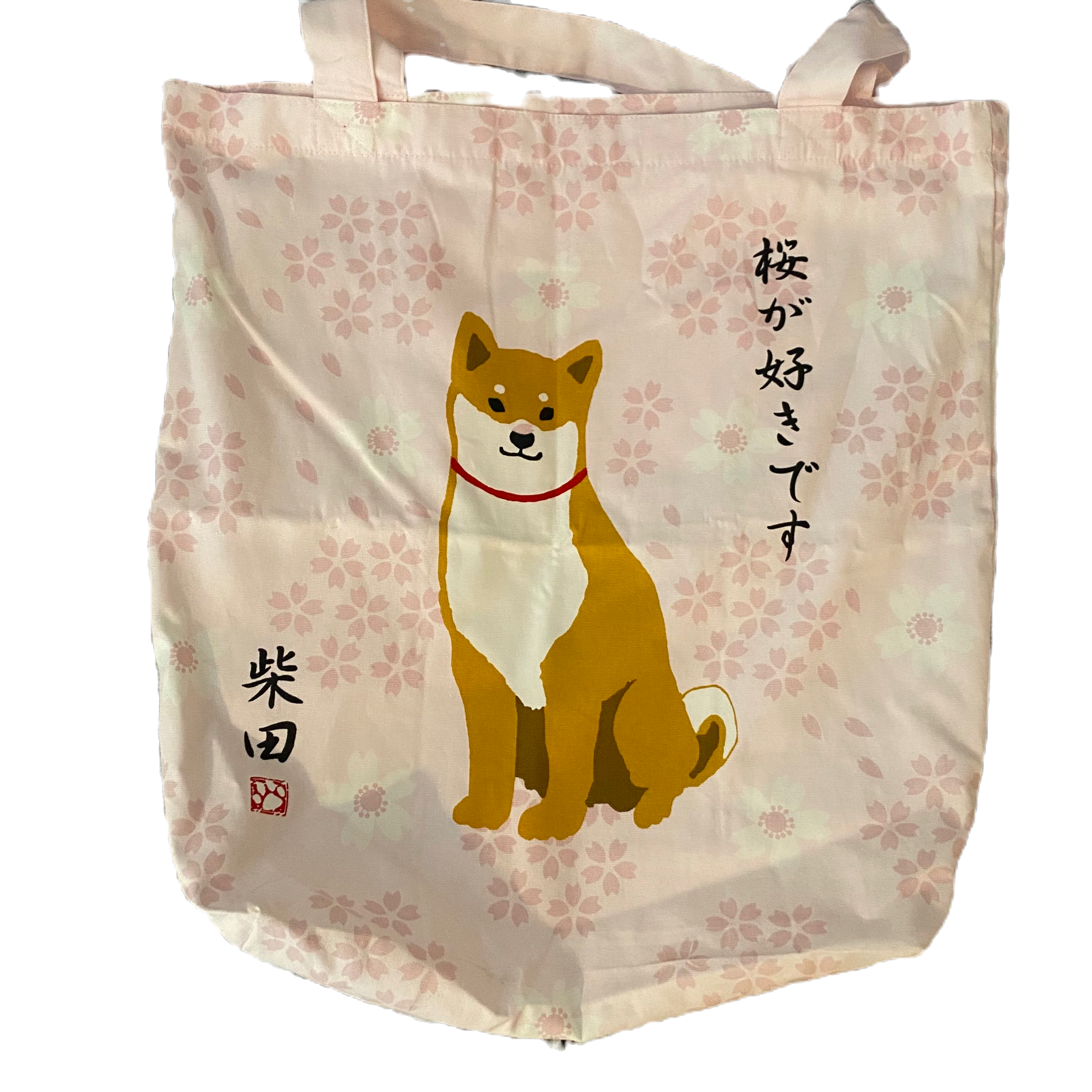 Shiba Inu Sakura XL Tote Bag, from Japan