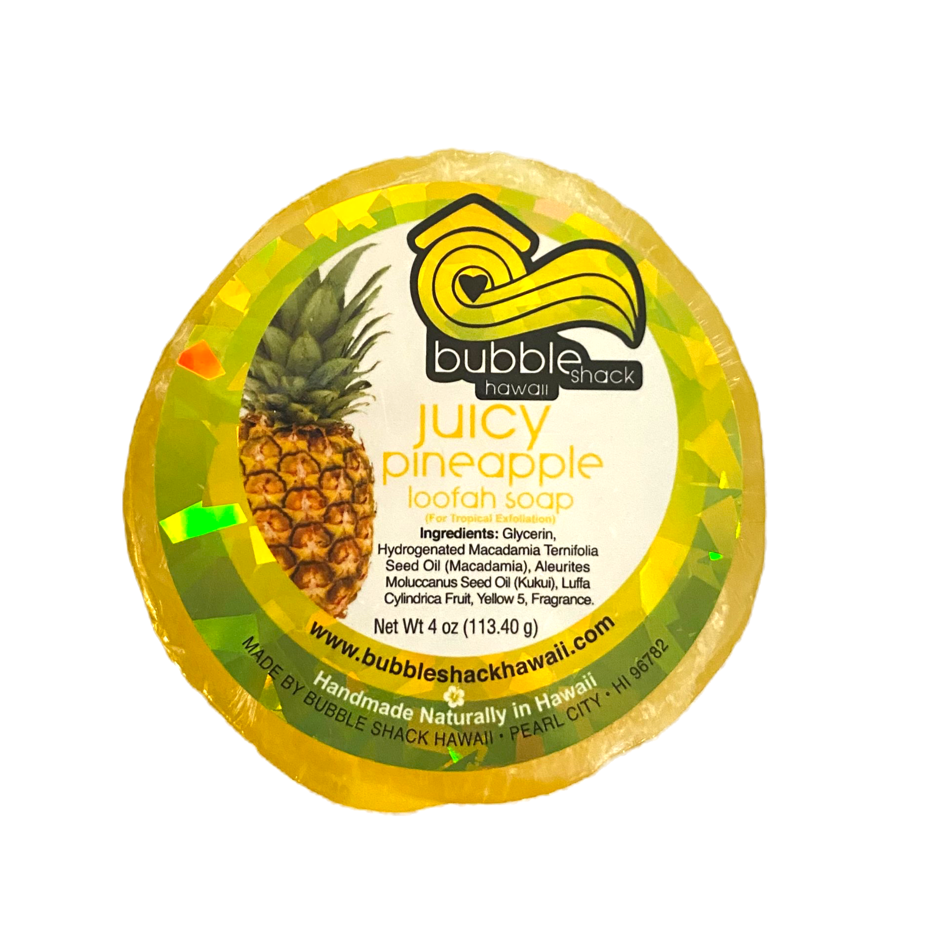 Bubble Shack Hawaii Juicy Pineapple Loofah Soap