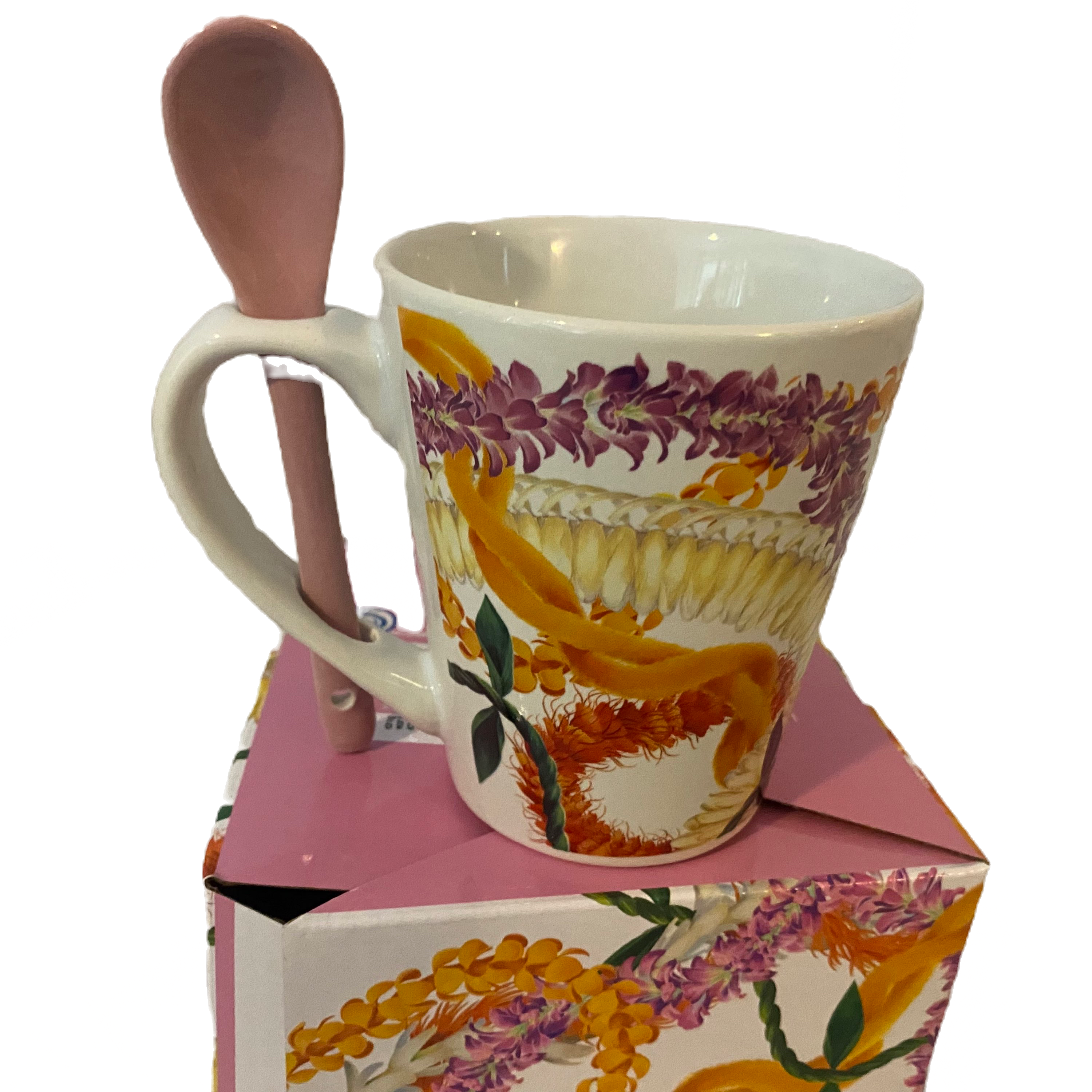 Floral Lei Coffee/Tea Mug w/Spoon