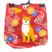 Flower Red Shiba Inu Tote Bag