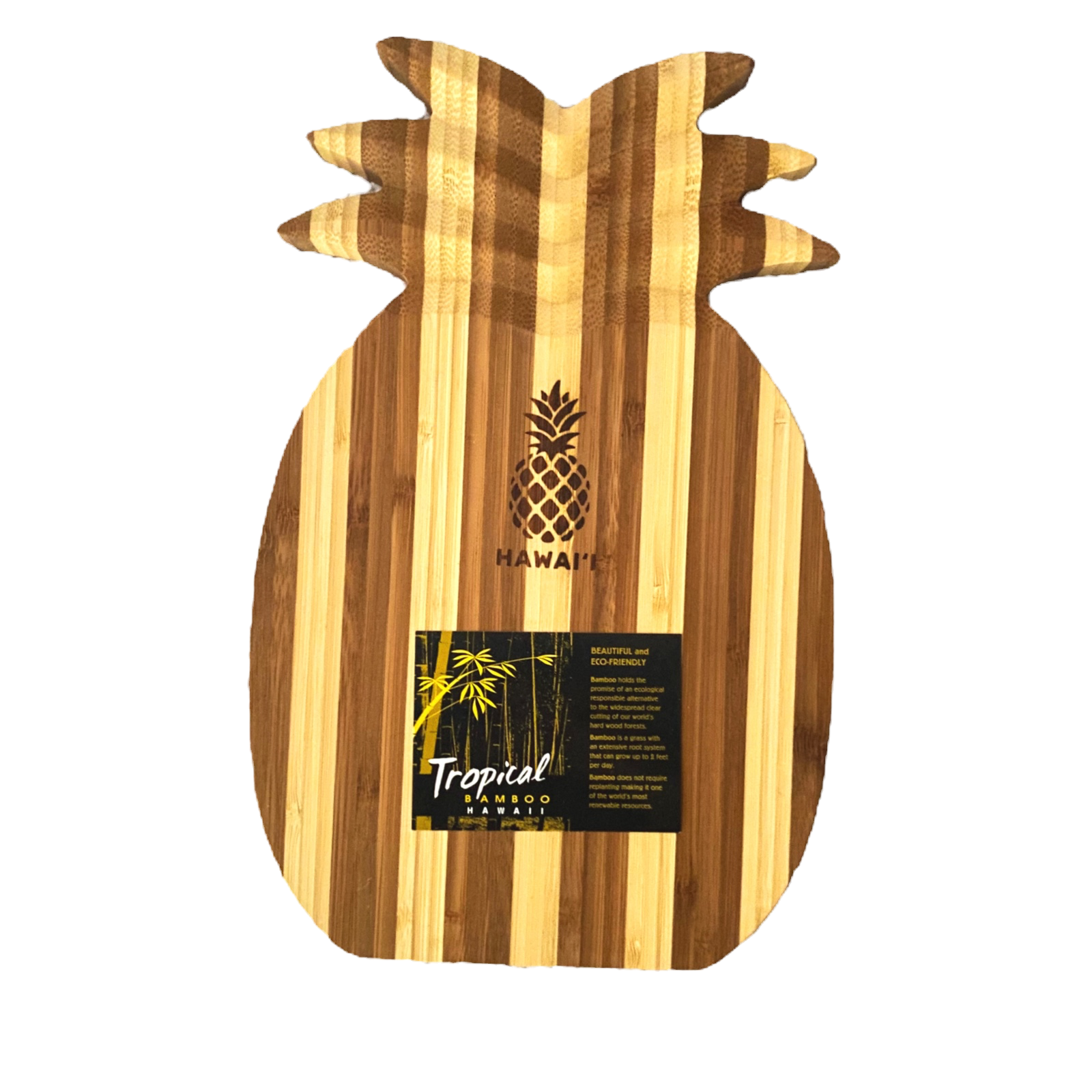 Bamboo Pineapple Cutting/Serving Board, w/Pineapple Stamp