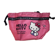 Hello Kitty Heart Smile Pink Small Drawstring Bag, from Japan