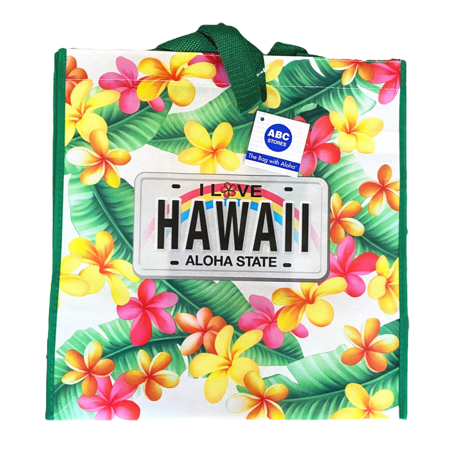 I Love Hawaii Flower License ABC Tote Bag