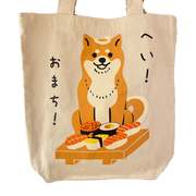 Shiba Inu Sushi Tote Bag, from Japan
