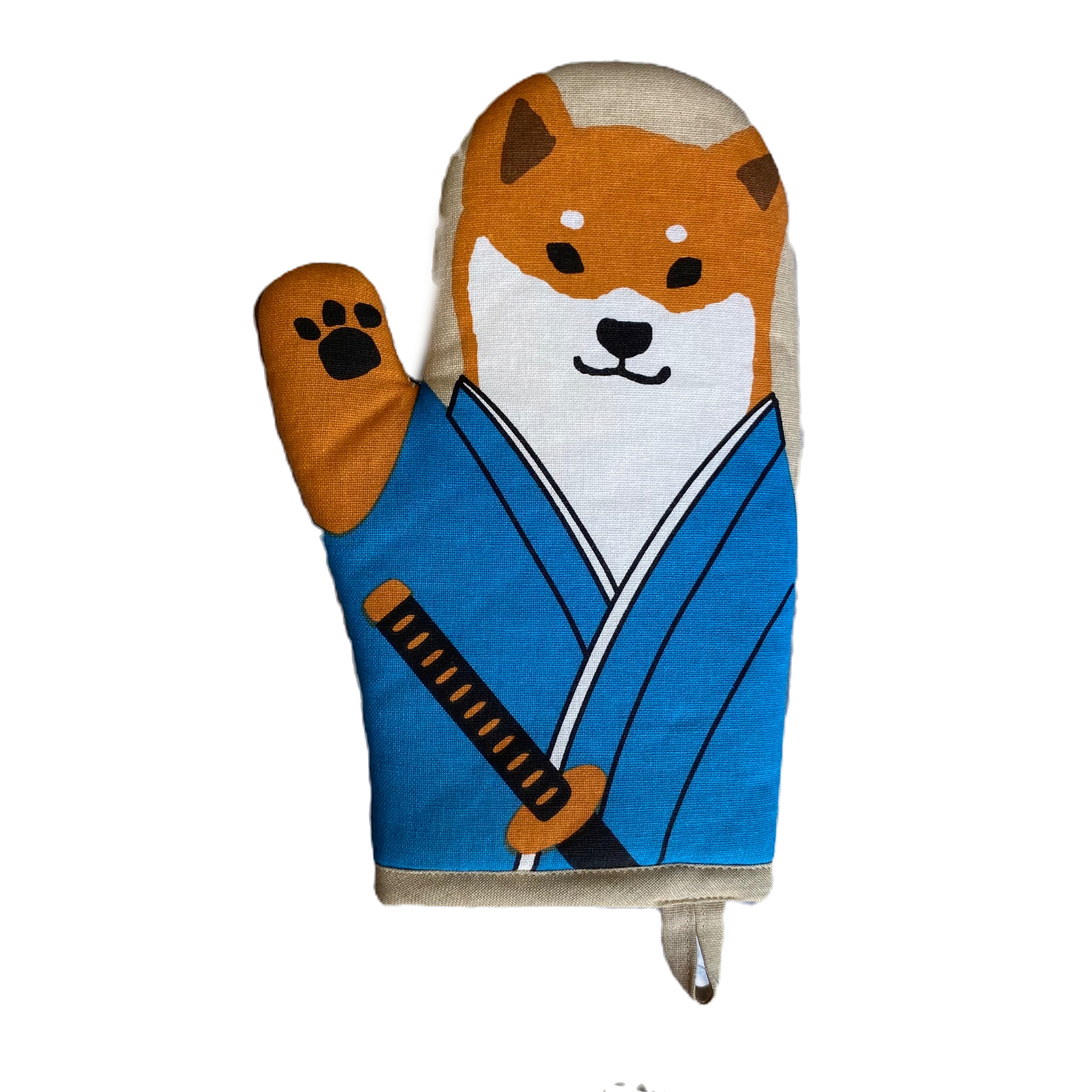 Shiba Inu Samurai Oven Mitt from Japan