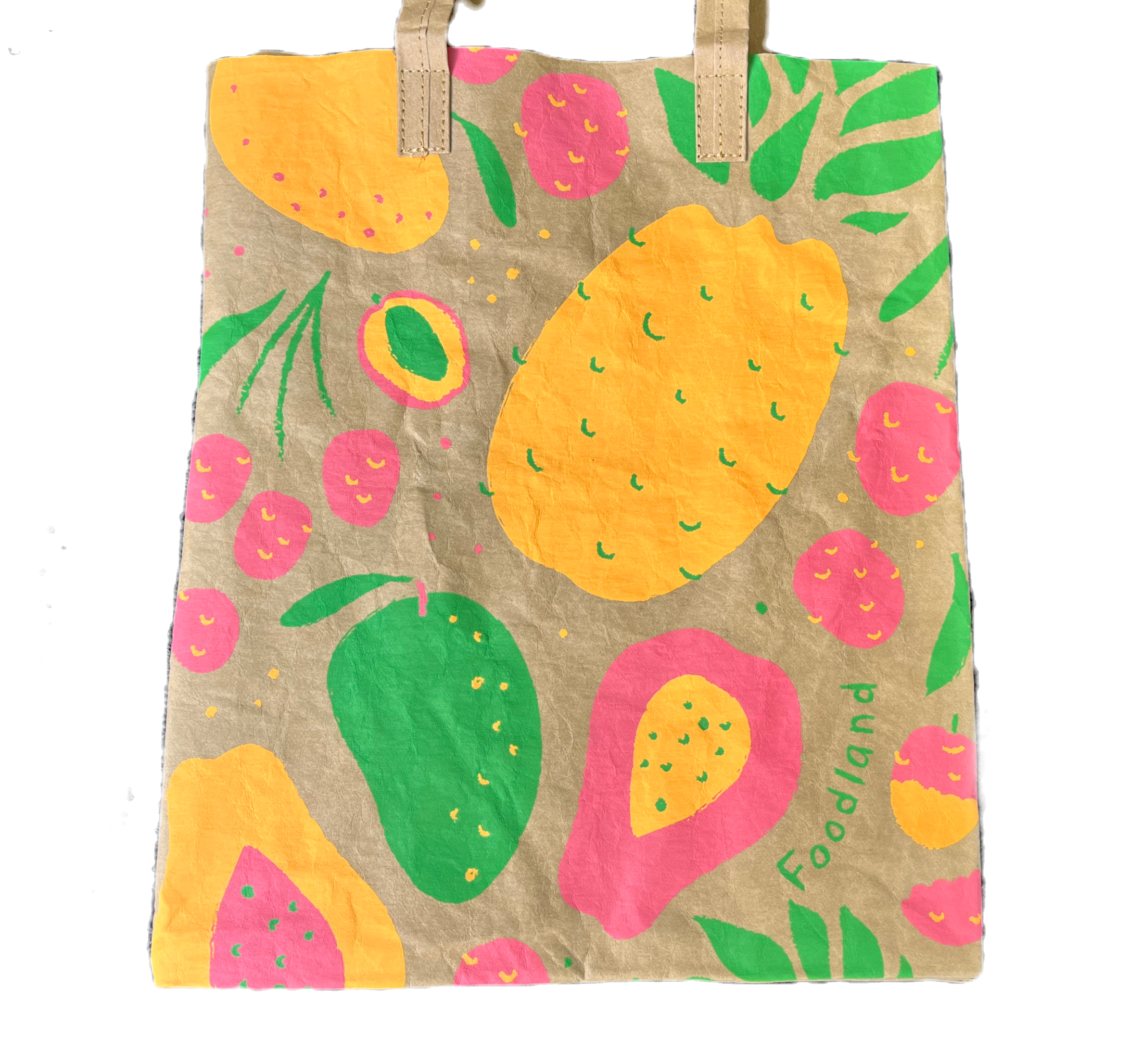 Foodland Jana Lam Fruit Washable Paper Tote Bag
