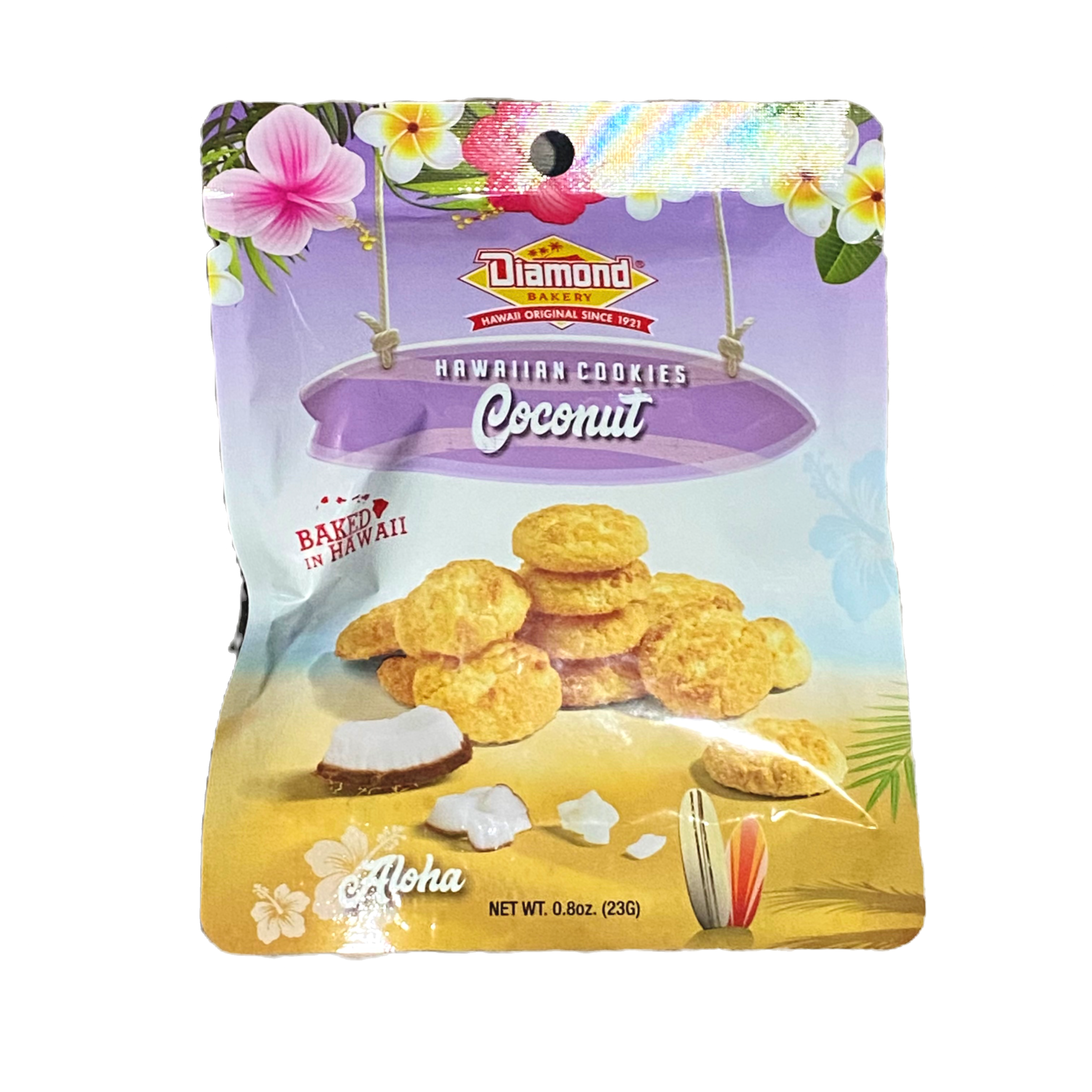 Diamond Bakery Hawaii Shortbread Coconut Snack Size .8oz