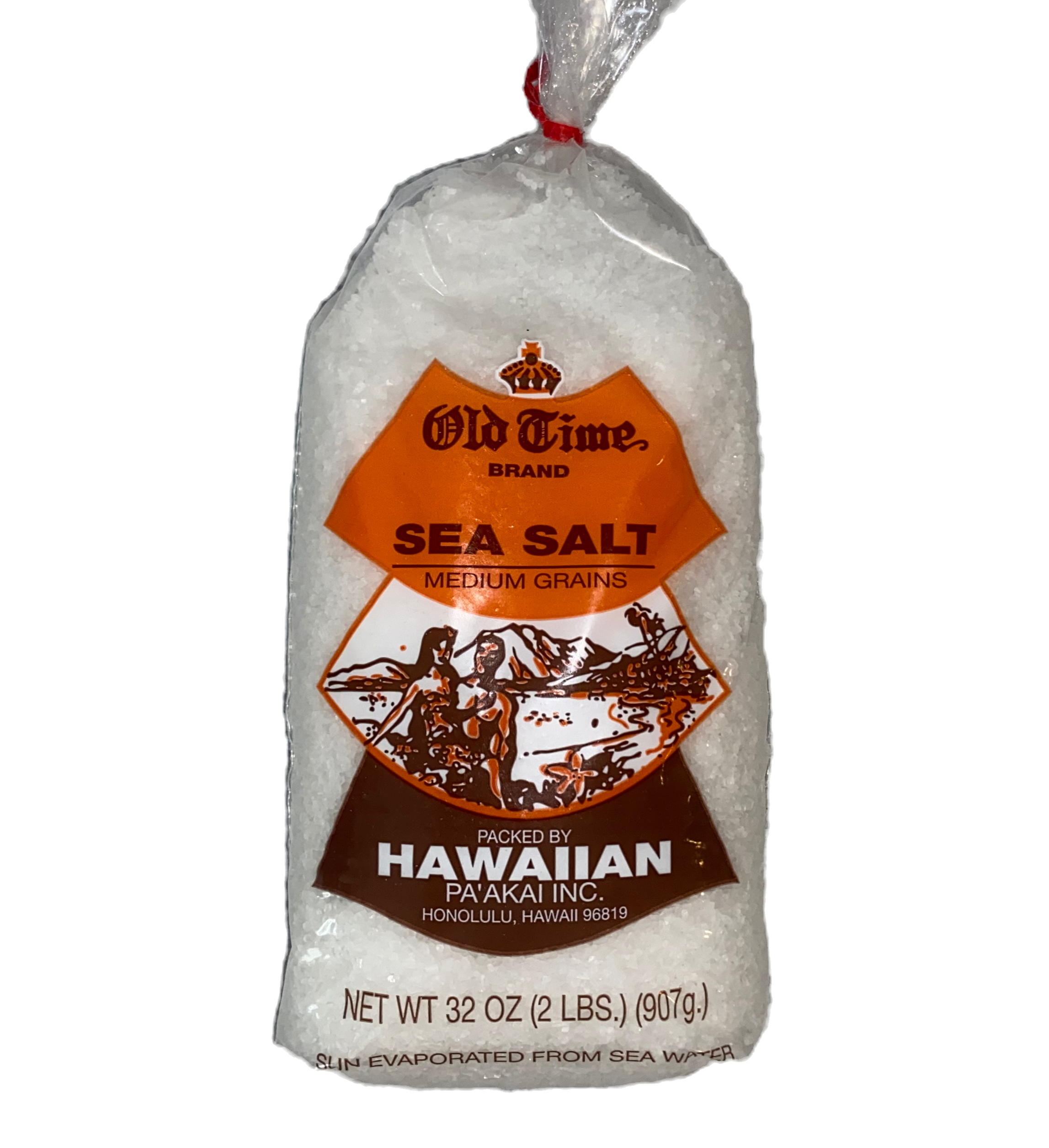 Hawaiian Old Time Brand Sea Salt Medium 32oz Grain by Pa’akai