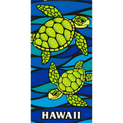 Hawaii Beach Towel Blue Turtle Honu Sea Glass Extra Large Beach Towel