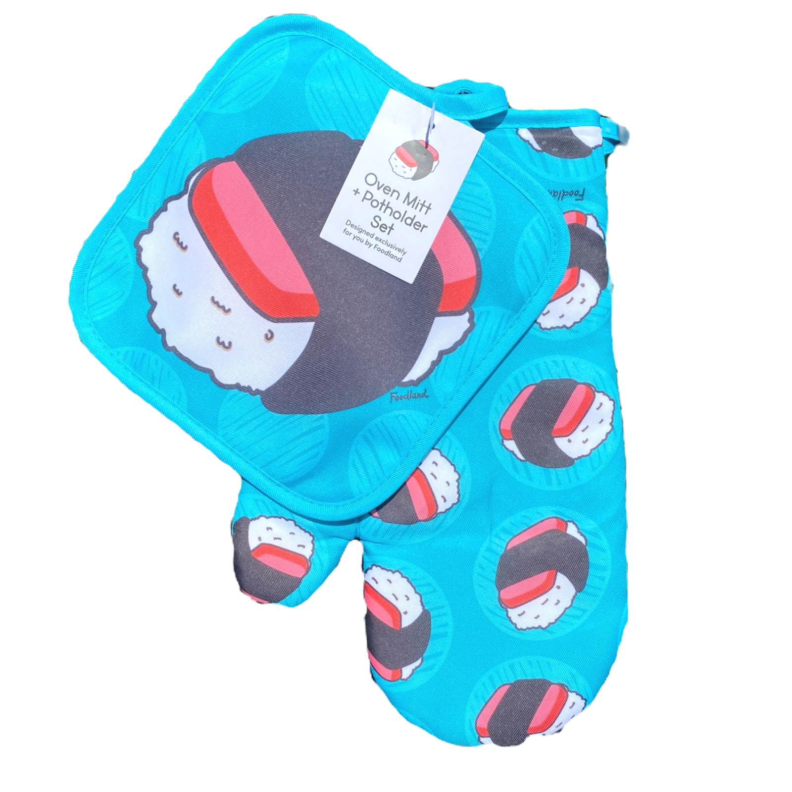 Foodland Spam Musubi Doodles Potholder & Oven Mitt