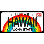 I Love Hawaii License Plate Extra Large Beach Towel