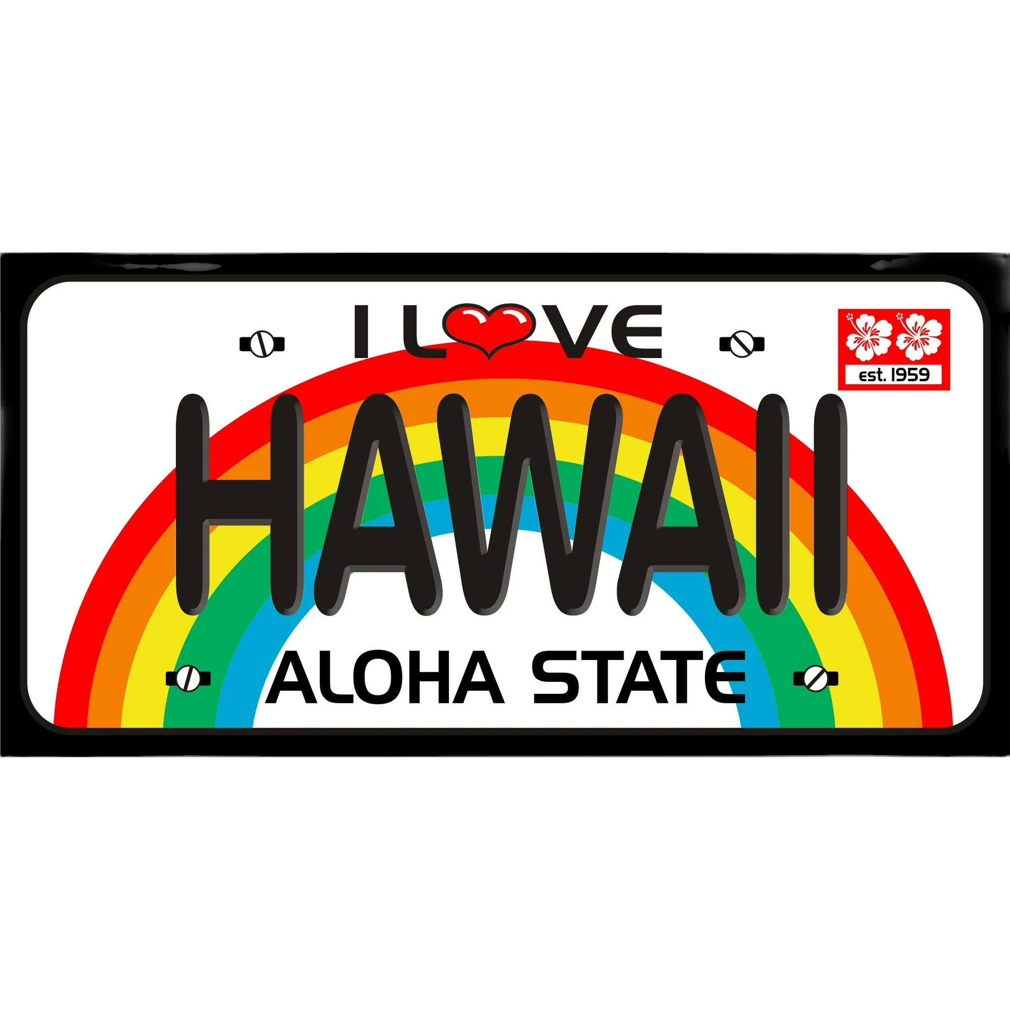 I Love Hawaii License Plate Extra Large Beach Towel