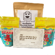 Custom Engraved Hawaii Wood Postcard with Gummies & Chocomel Macs Nuts LIMIT 1