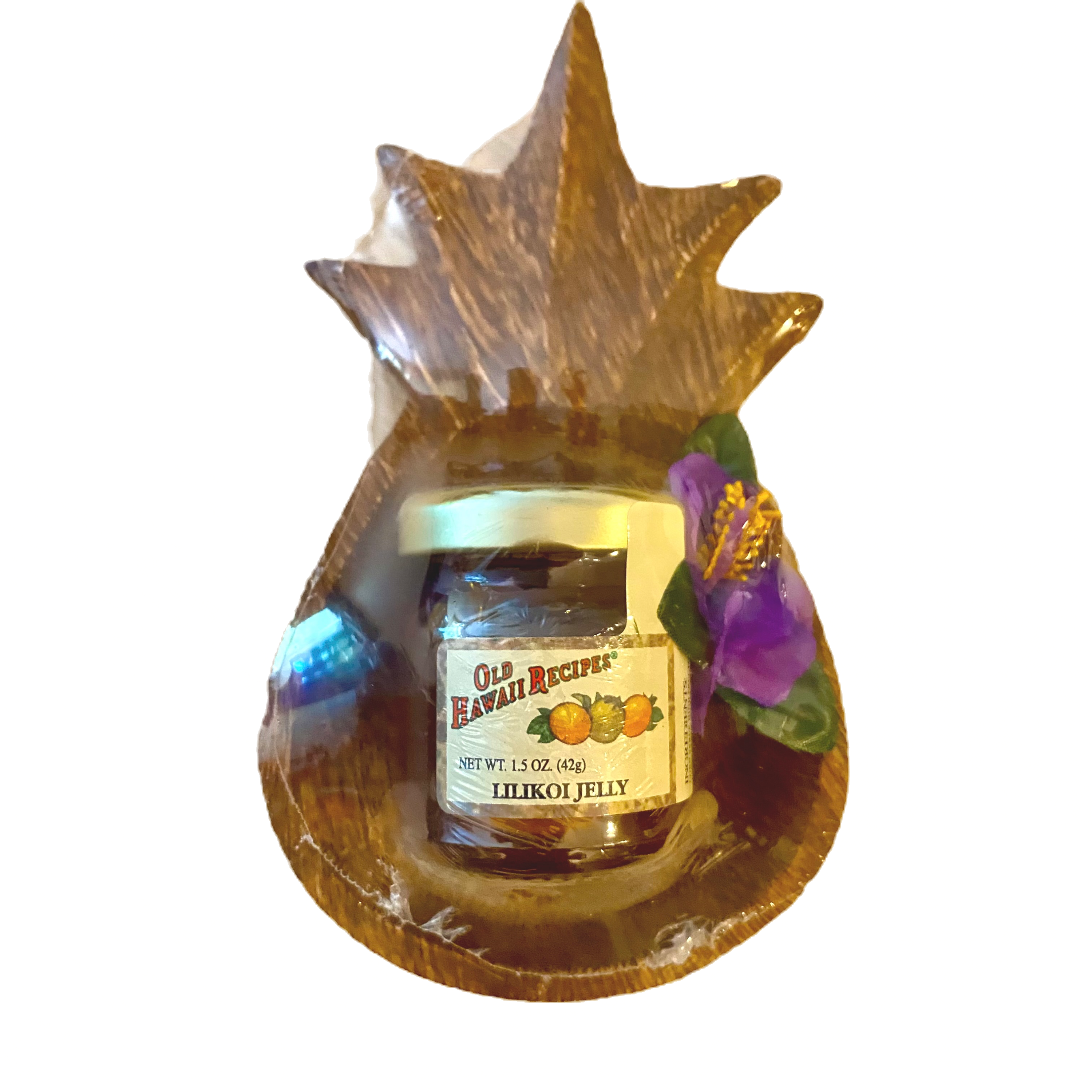 Pineapple Pine Dish w/ Old Hawaii Recipes Lilikoi Jelly 1.5oz.