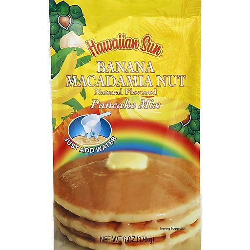 Hawaiian Sun Banana Macadamia Nut Pancake Mix 6oz.