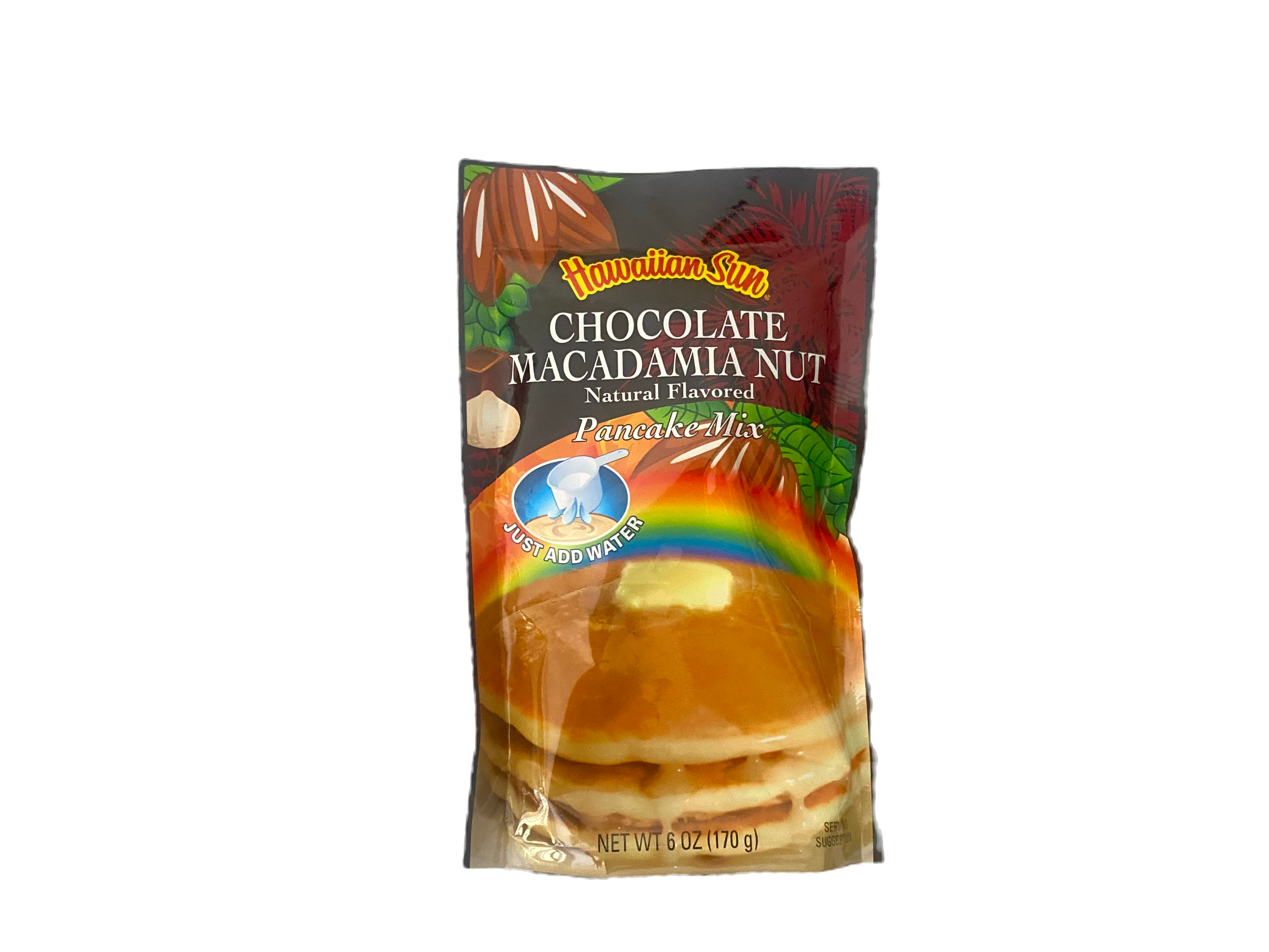 Hawaiian Sun Chocolate Macadamia Nut Pancake Mix 6oz.