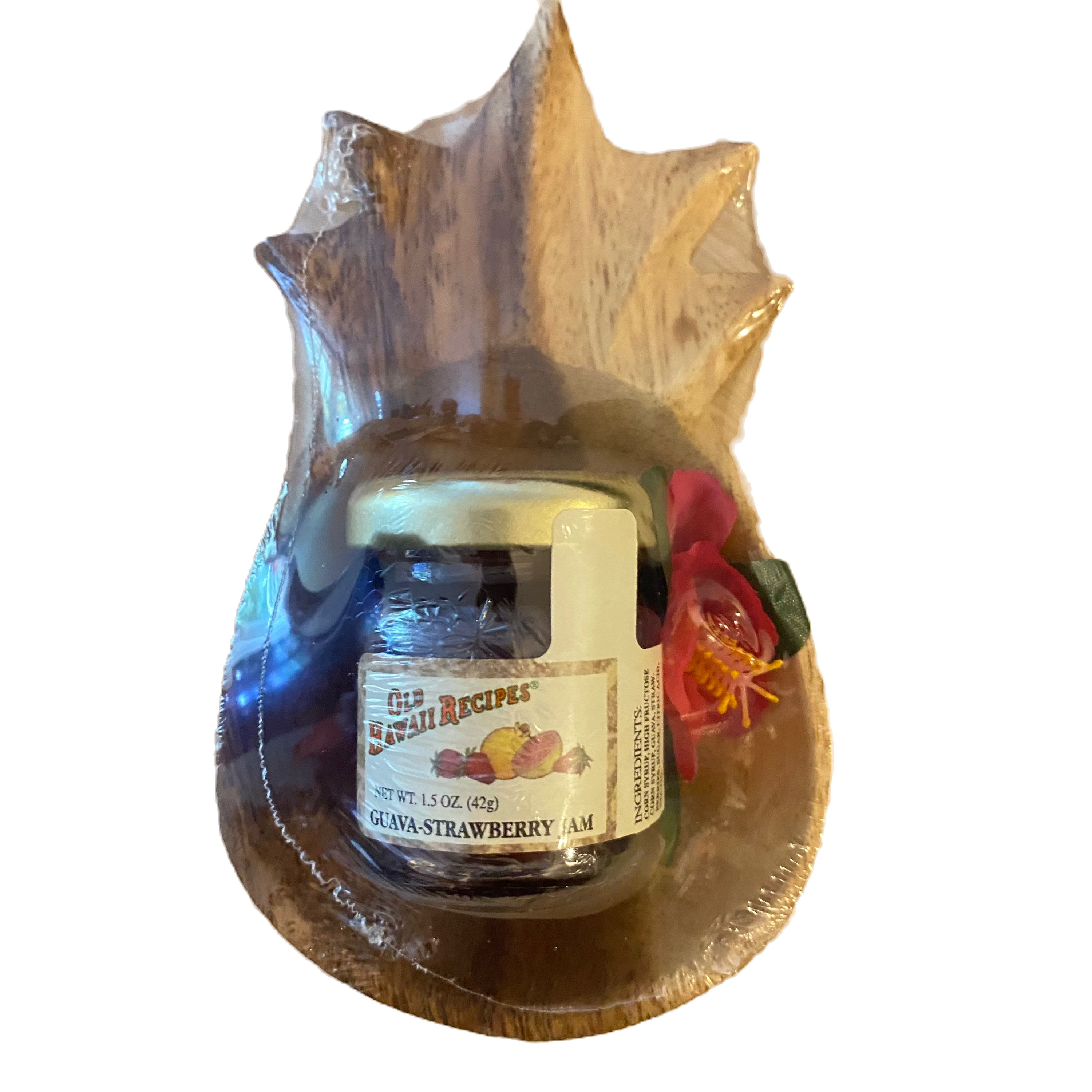 Pineapple Pine Dish w/ Old Hawaii Recipes Guava/Strawberry Jam 1.5oz.