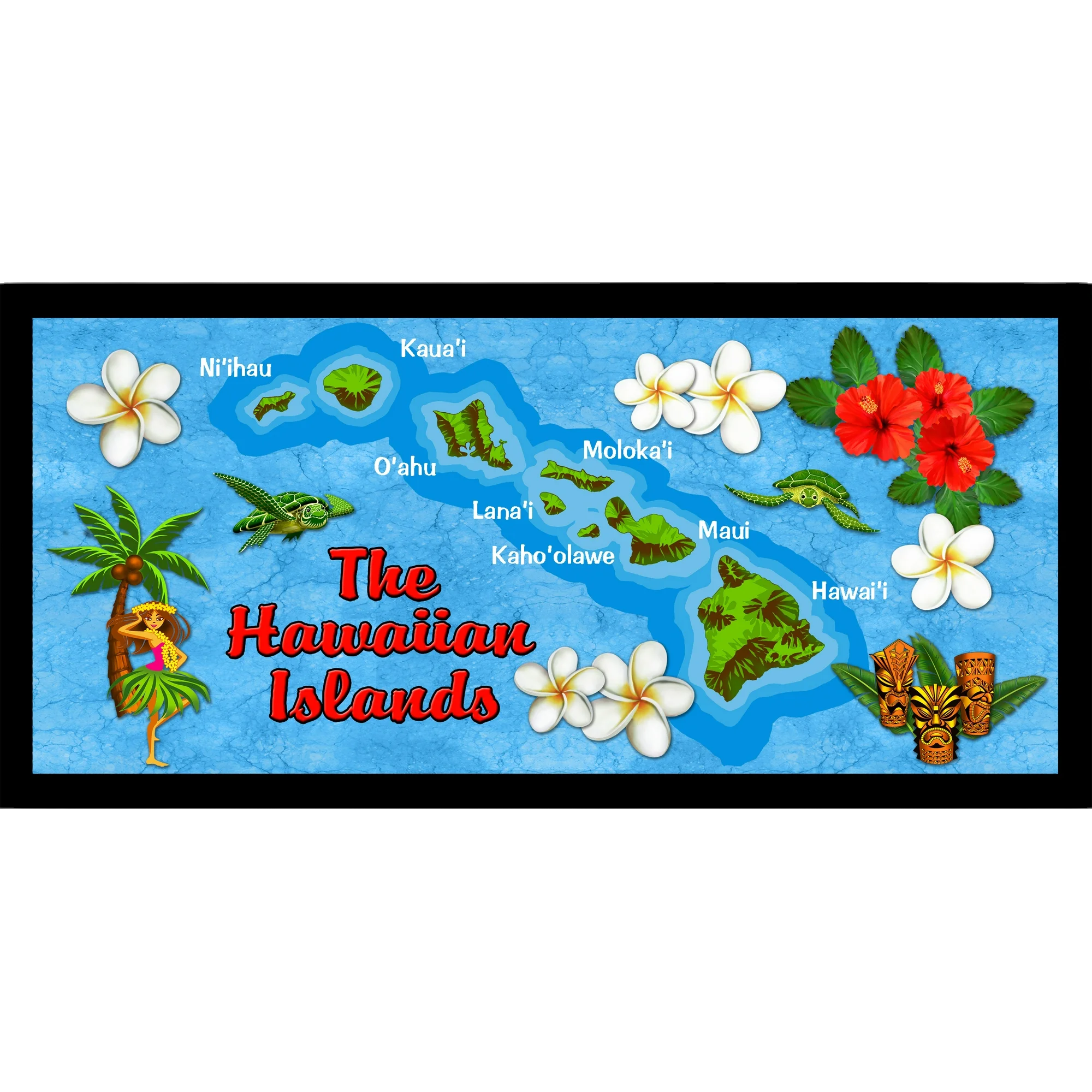The Hawaiian Islands Extra Large Beach Towel