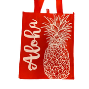 Red Aloha Pineapple Tote Bag