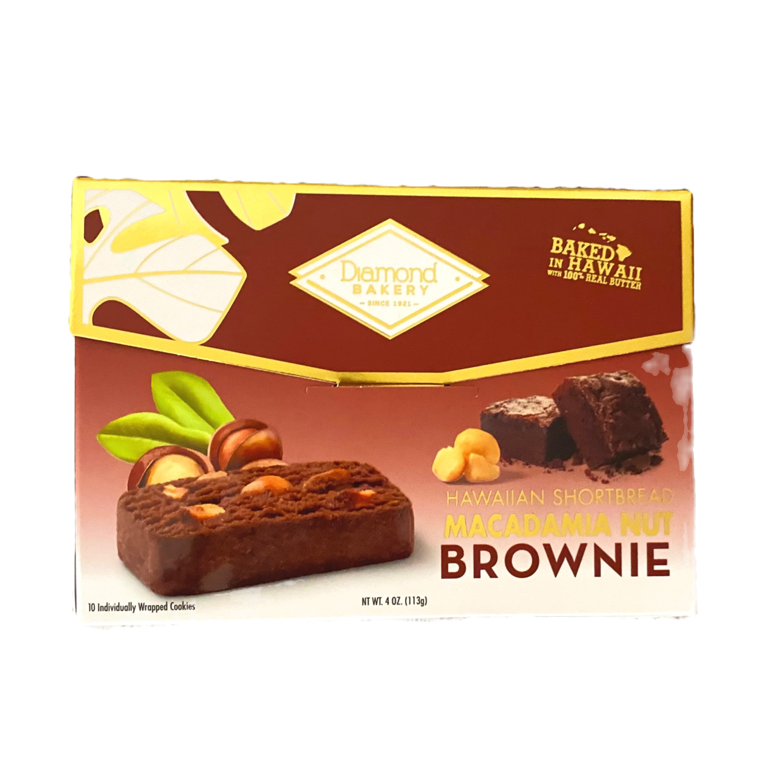 Diamond Bakery Hawaii Shortbread Macadamia Nut Brownie 4oz