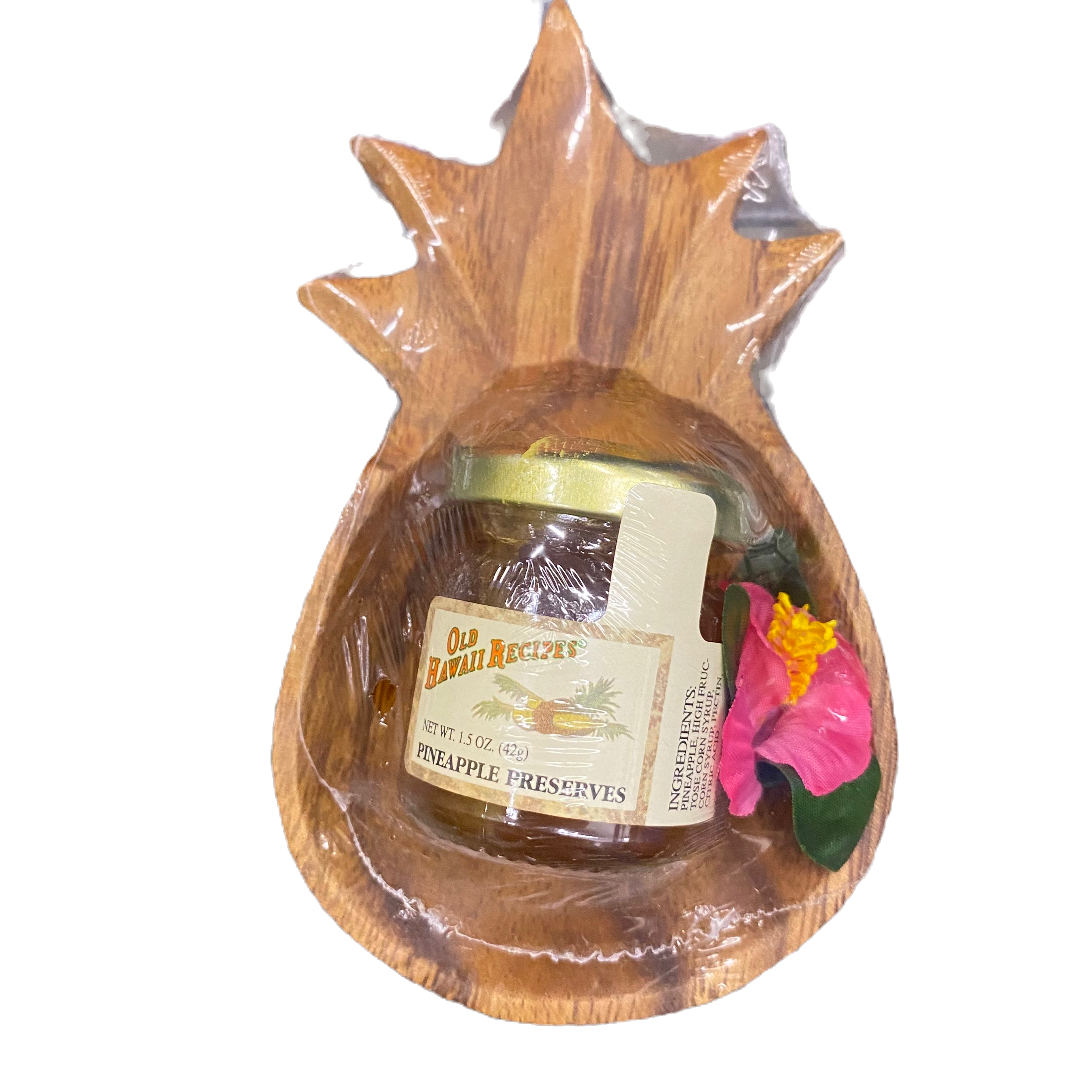 Pineapple Pine Dish w/ Old Hawaii Recipes Pineapple Preserve 1.5oz.