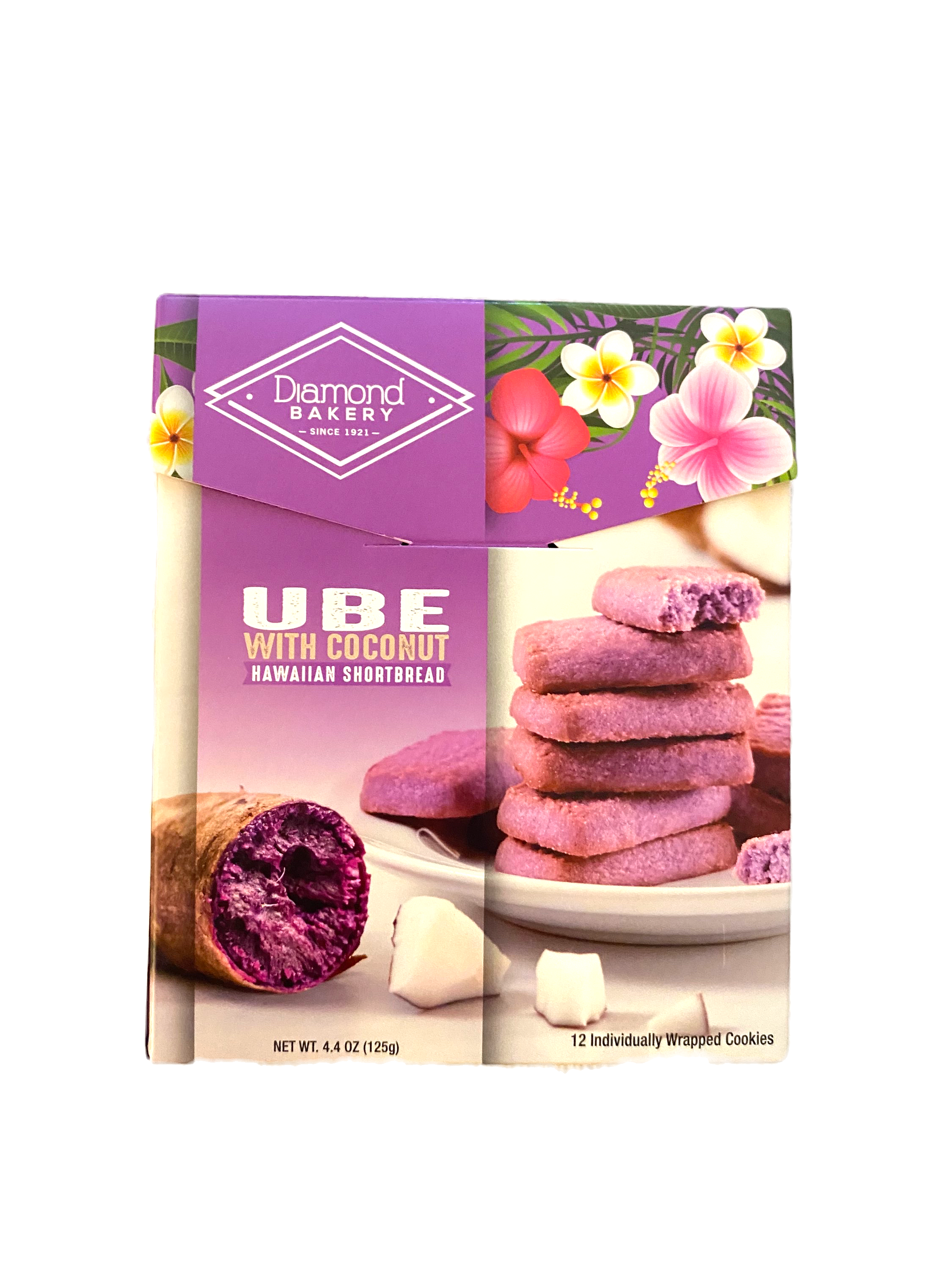 Diamond Bakery Hawaii Shortbread Ube with Coconut  4.4oz