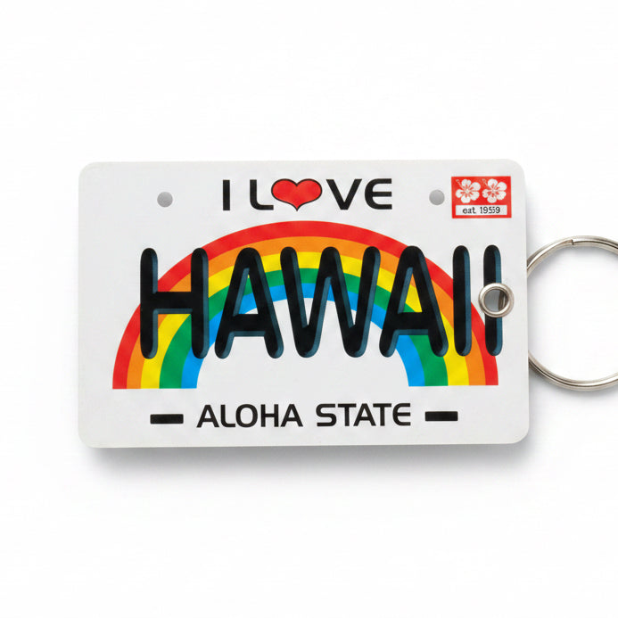 Hawaii License Plate Luggage Tag