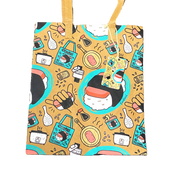 Foodland Spam Musubi Doodles, Shaka Paper Washable Tote Bag