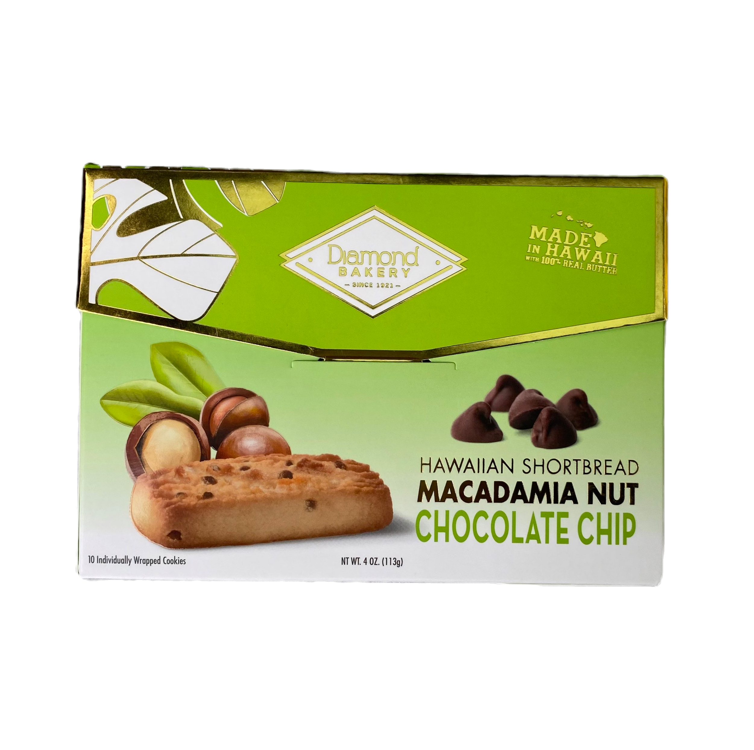 Diamond Bakery Hawaii Shortbread Macadamia Nut Chocolate Chip 4oz ...