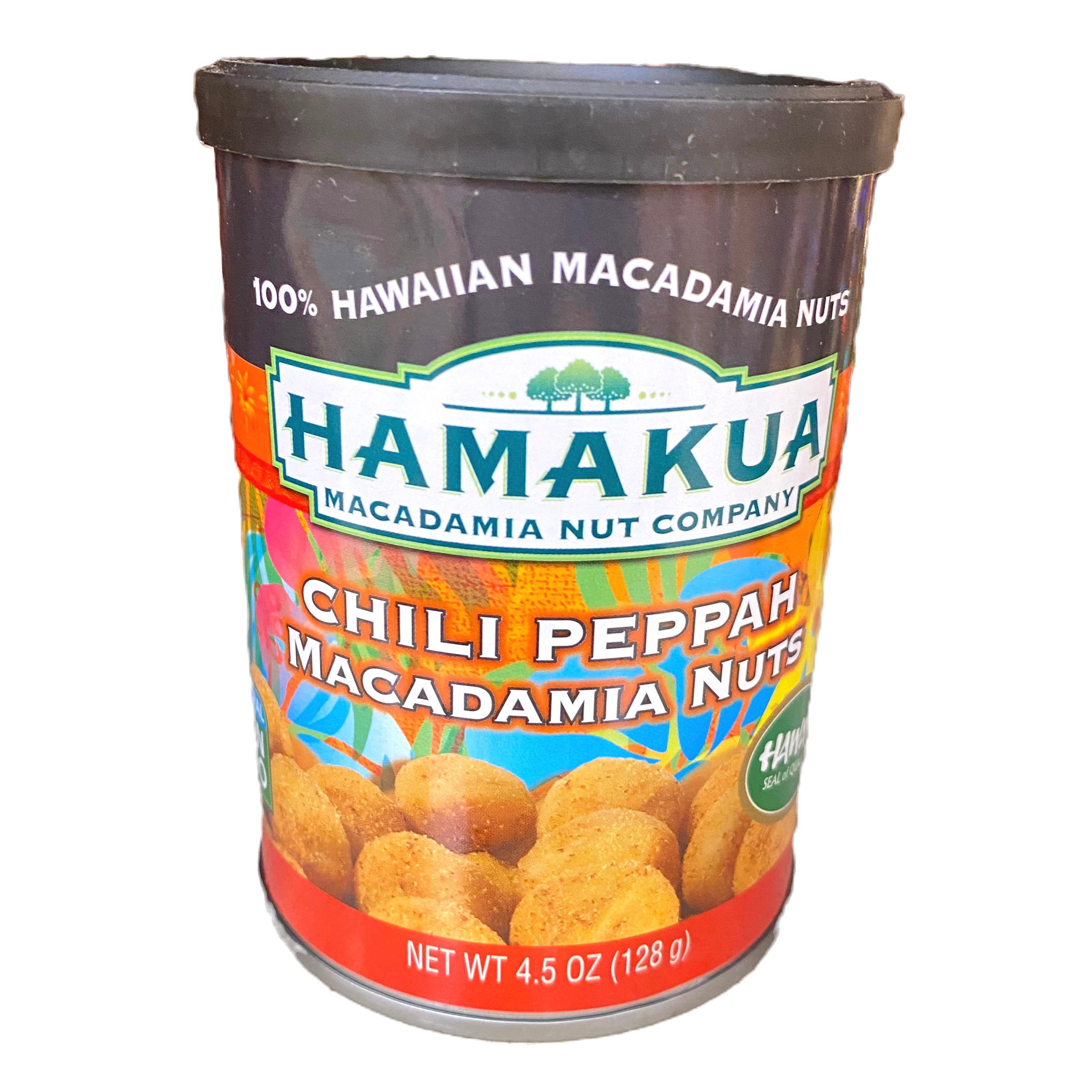 Chili Peppah Macadamia Nuts 4.5oz Can