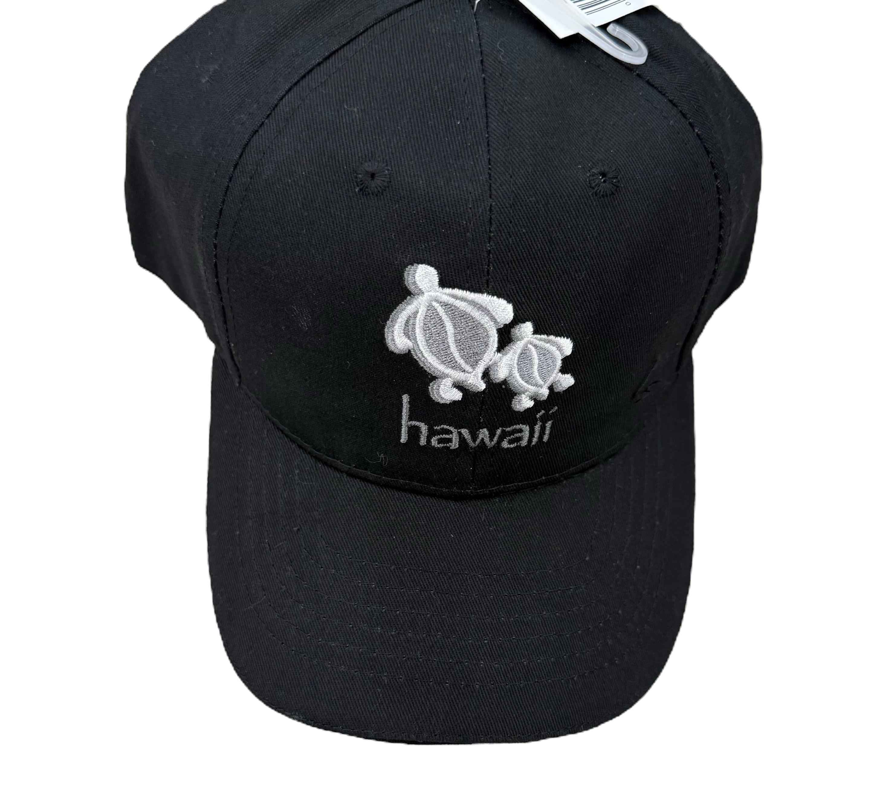 Hawaii Turtle Black Hat w/Island Names On Brim