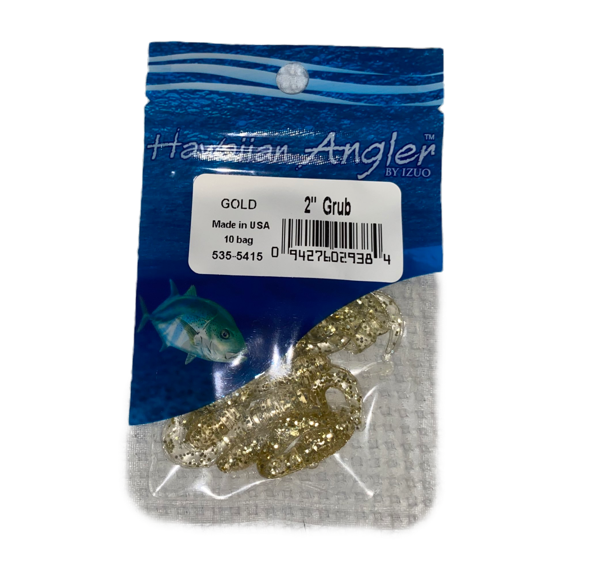Hawaiian Angler 2” Grub, Gold
