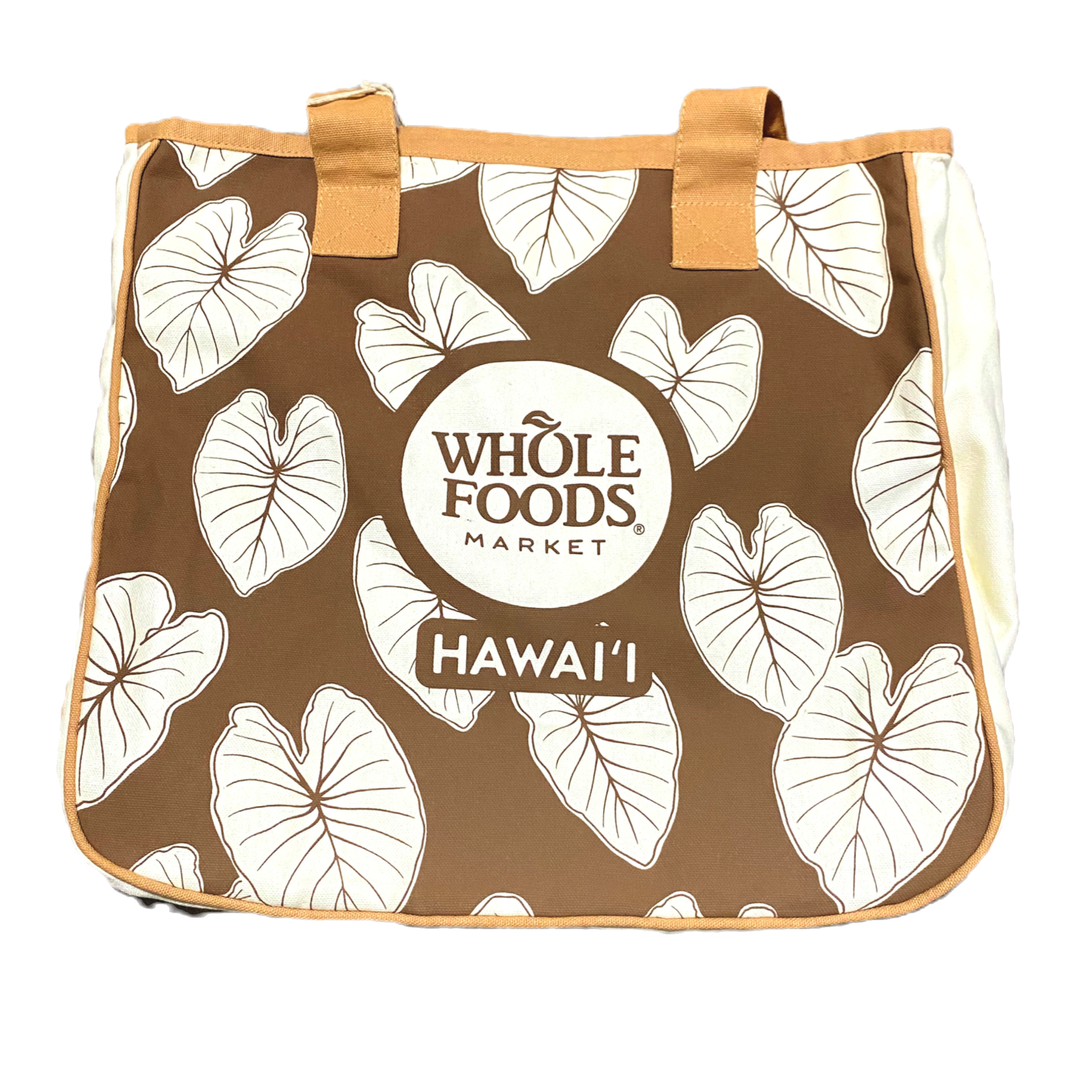 Whole Food Hawaii Kalo/Taro Brown Leaf Tote