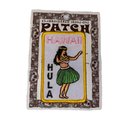 Hawaii Hula Girl Embroidered Iron-On Patch