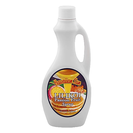 Hawaiian Sun Lilikoi Passion Fruit Syrup 12 oz jug