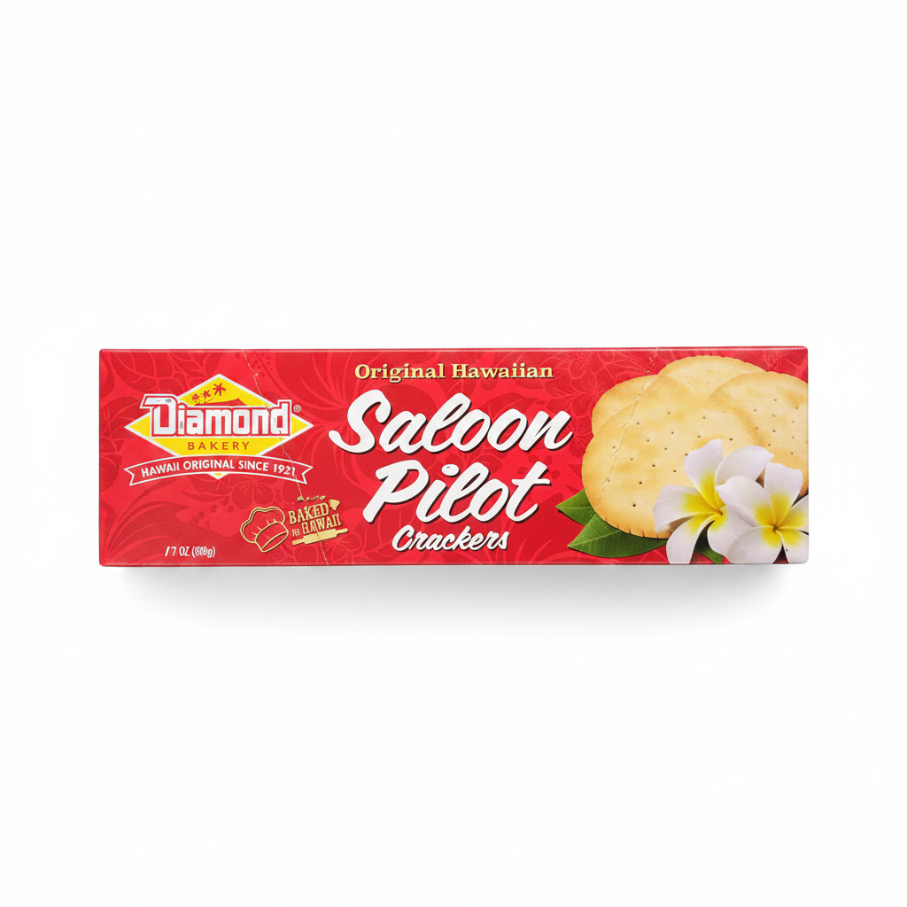 Pack of Diamond Saloon Pilot Crackers on a white background