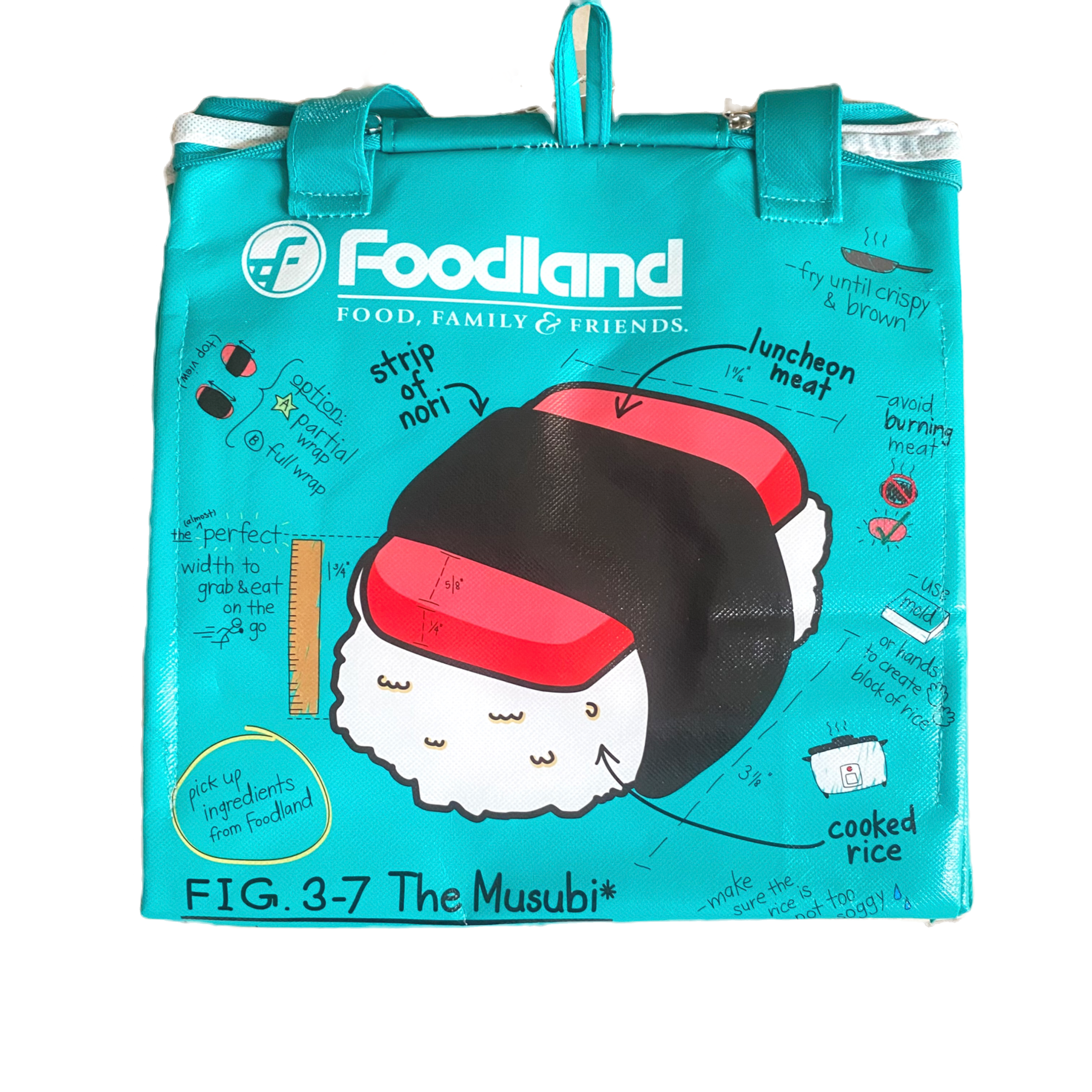 Foodland Insulated Spam Musubi Tote Bag