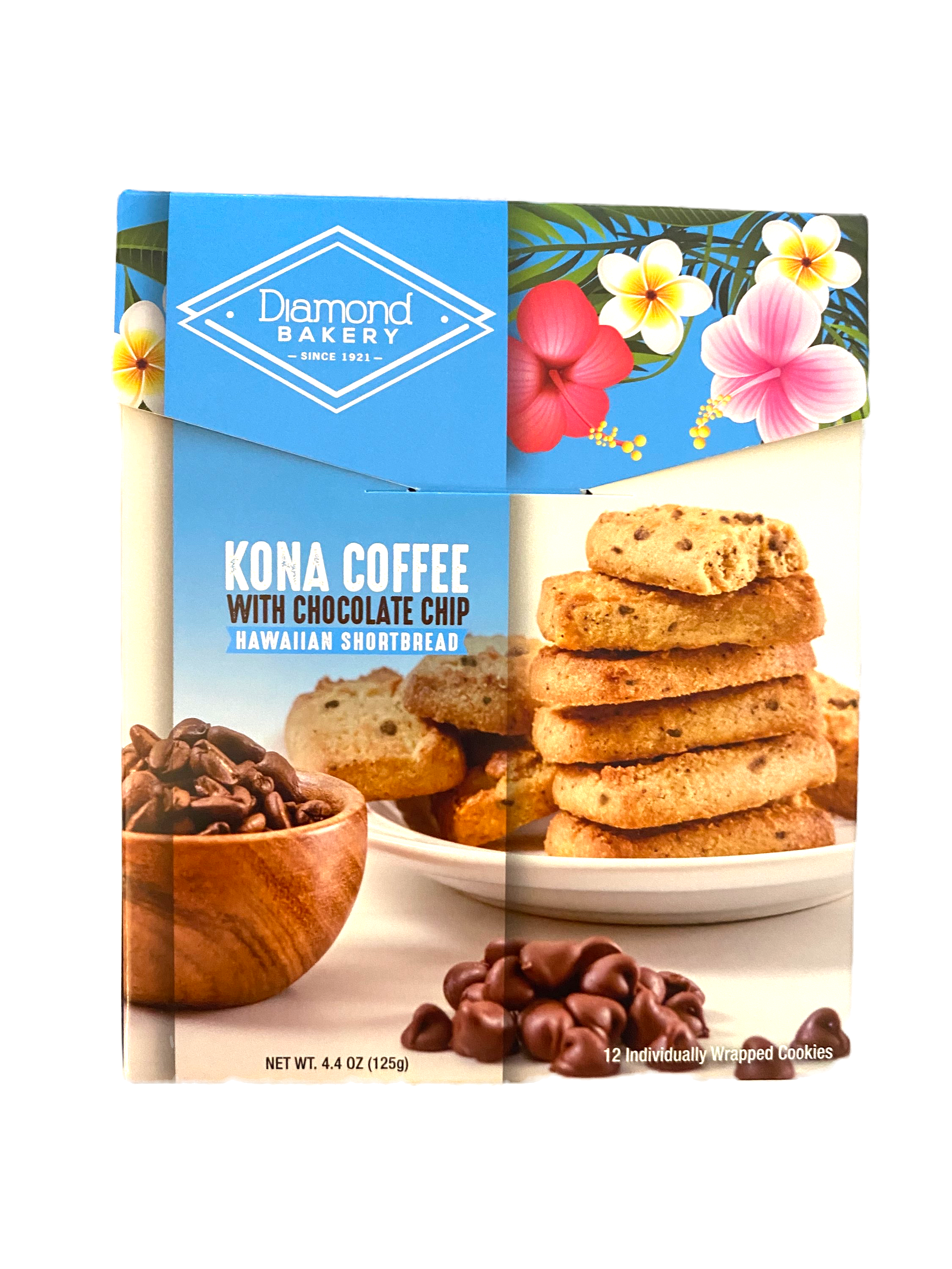 Diamond Bakery Hawaii Shortbread Kona Coffee w/Chocolate Chip 4.4oz