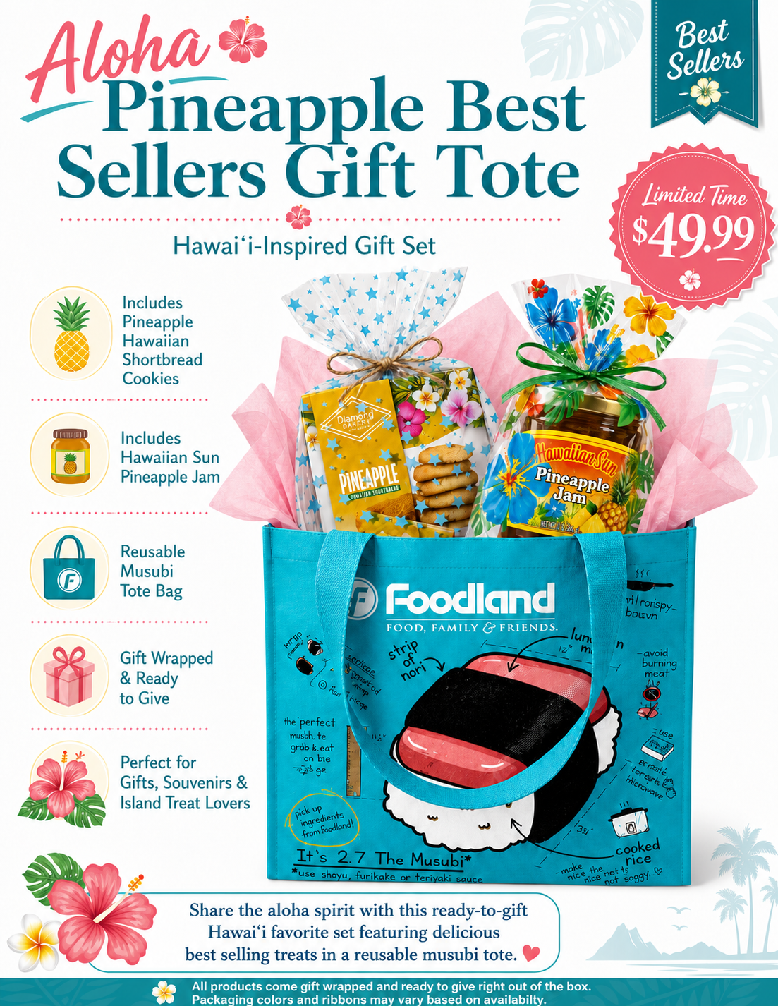 Aloha Pineapple Gift Tote