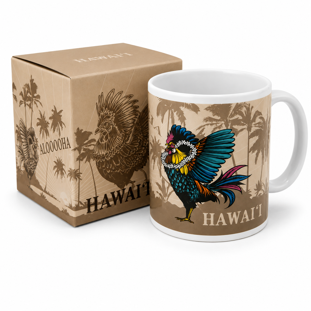 Hawaiʻi Rooster Ceramic Mug  – Island Style Coffee Mug